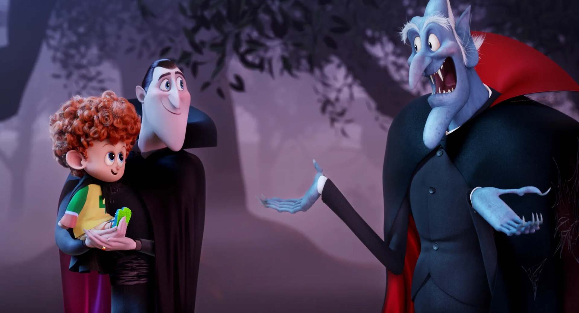 Mel Brooks, Adam Sandler, and Asher Blinkoff in Hotel Transylvania 2 (2015)