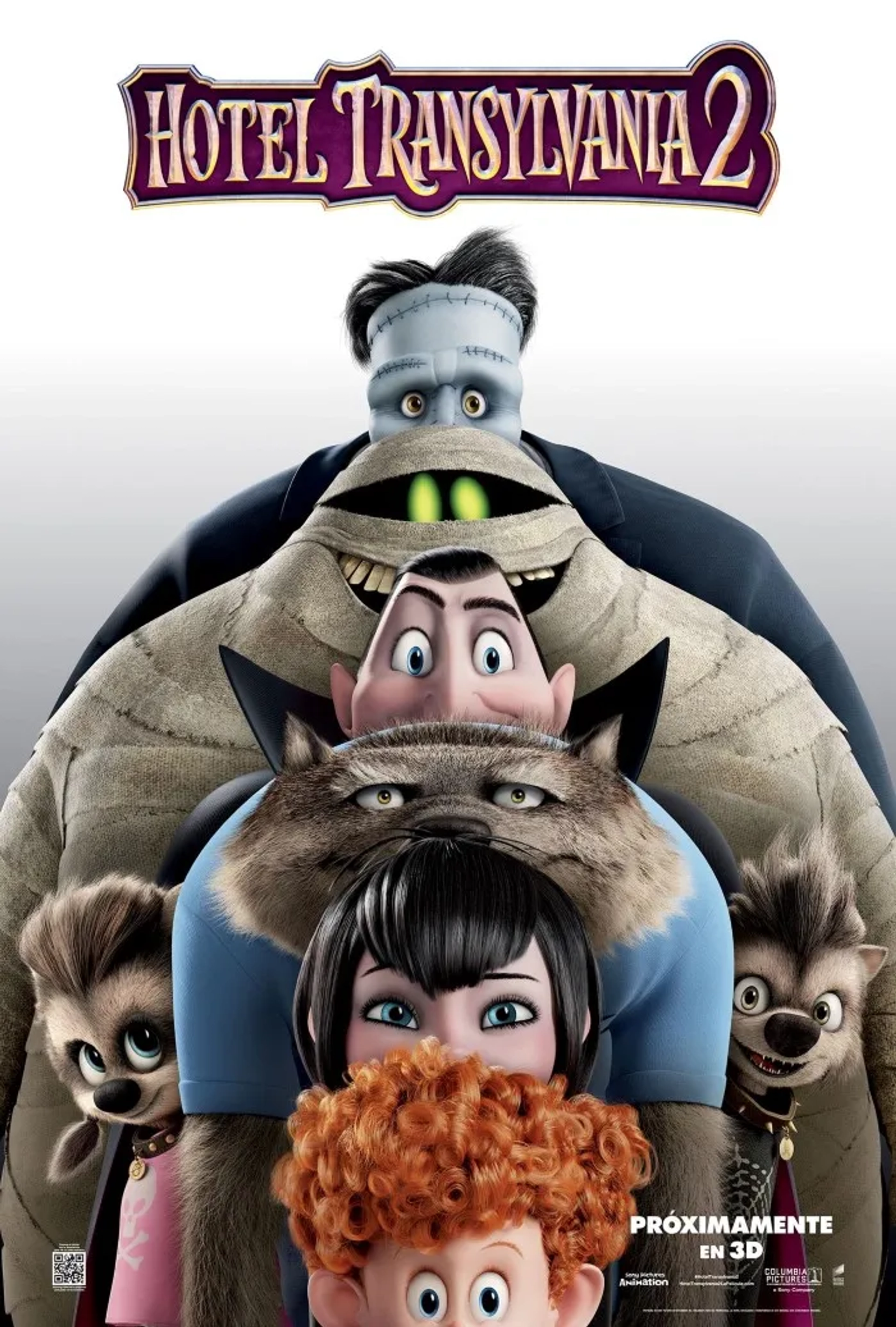 Steve Buscemi, Adam Sandler, Kevin James, Keegan-Michael Key, Selena Gomez, Andy Samberg, Sadie Sandler, and Asher Blinkoff in Hotel Transylvania 2 (2015)