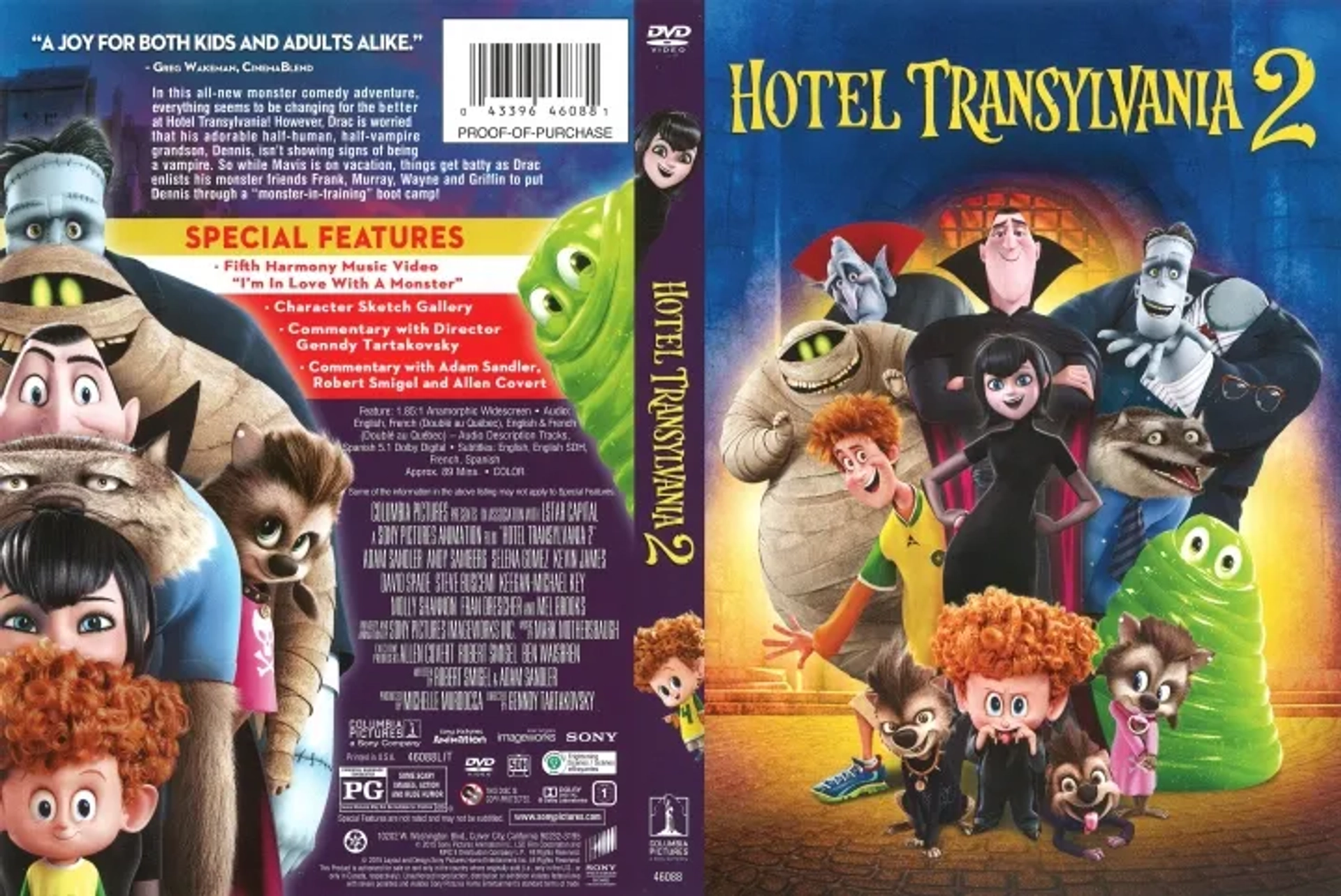 Steve Buscemi, Mel Brooks, Adam Sandler, David Spade, Kevin James, Jonny Solomon, Keegan-Michael Key, Selena Gomez, Andy Samberg, Sadie Sandler, and Asher Blinkoff in Hotel Transylvania 2 (2015)