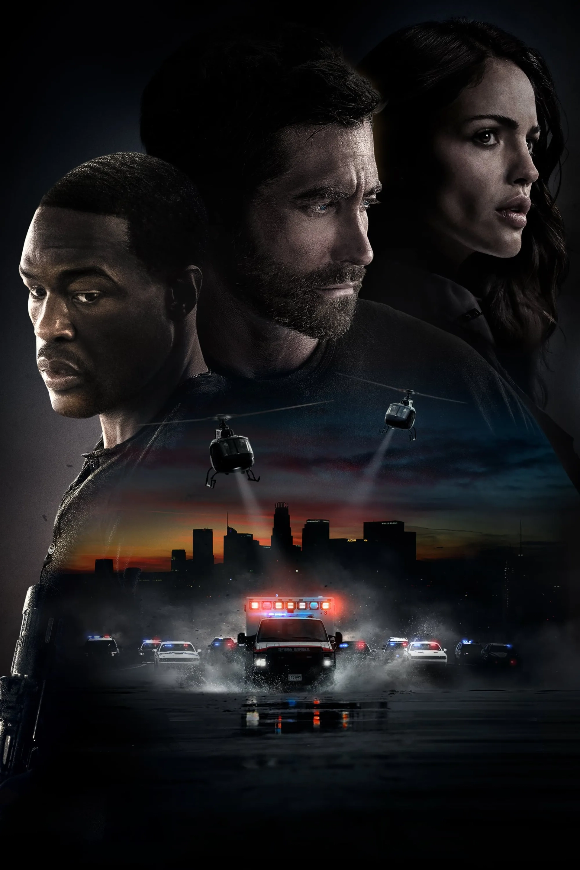 Jake Gyllenhaal, Eiza González, and Yahya Abdul-Mateen II in Ambulance (2022)