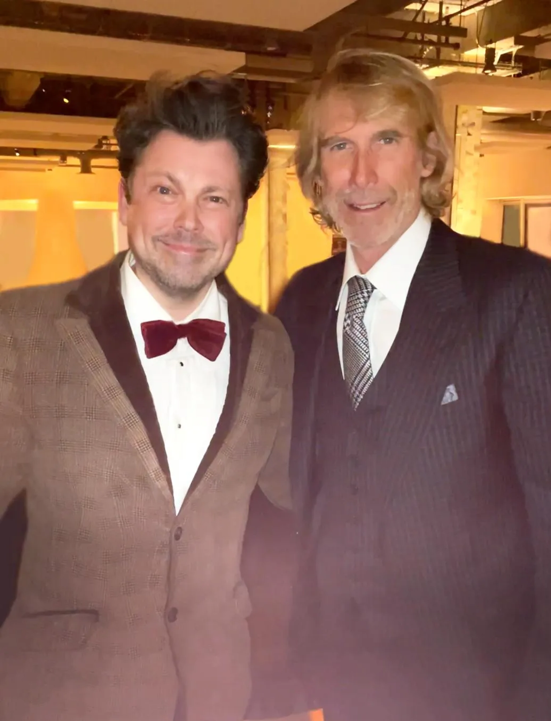 Director of the original Danish "Ambulancen", Laurits Munch-Petersen meeting director of the US-remake "Ambulance", Michael Bay for the first time in person at the world premiere in Hollywood, 2022