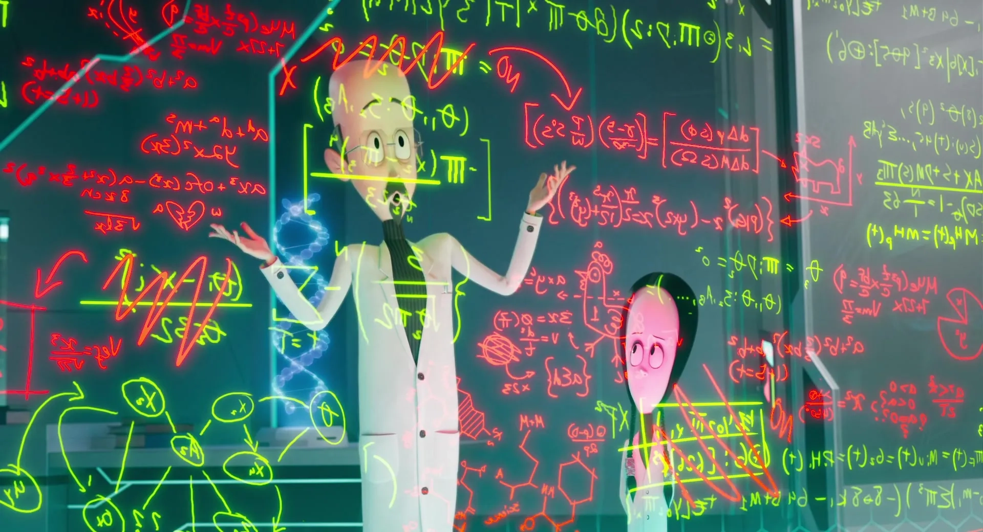 Bill Hader and Chloë Grace Moretz in The Addams Family 2 (2021)