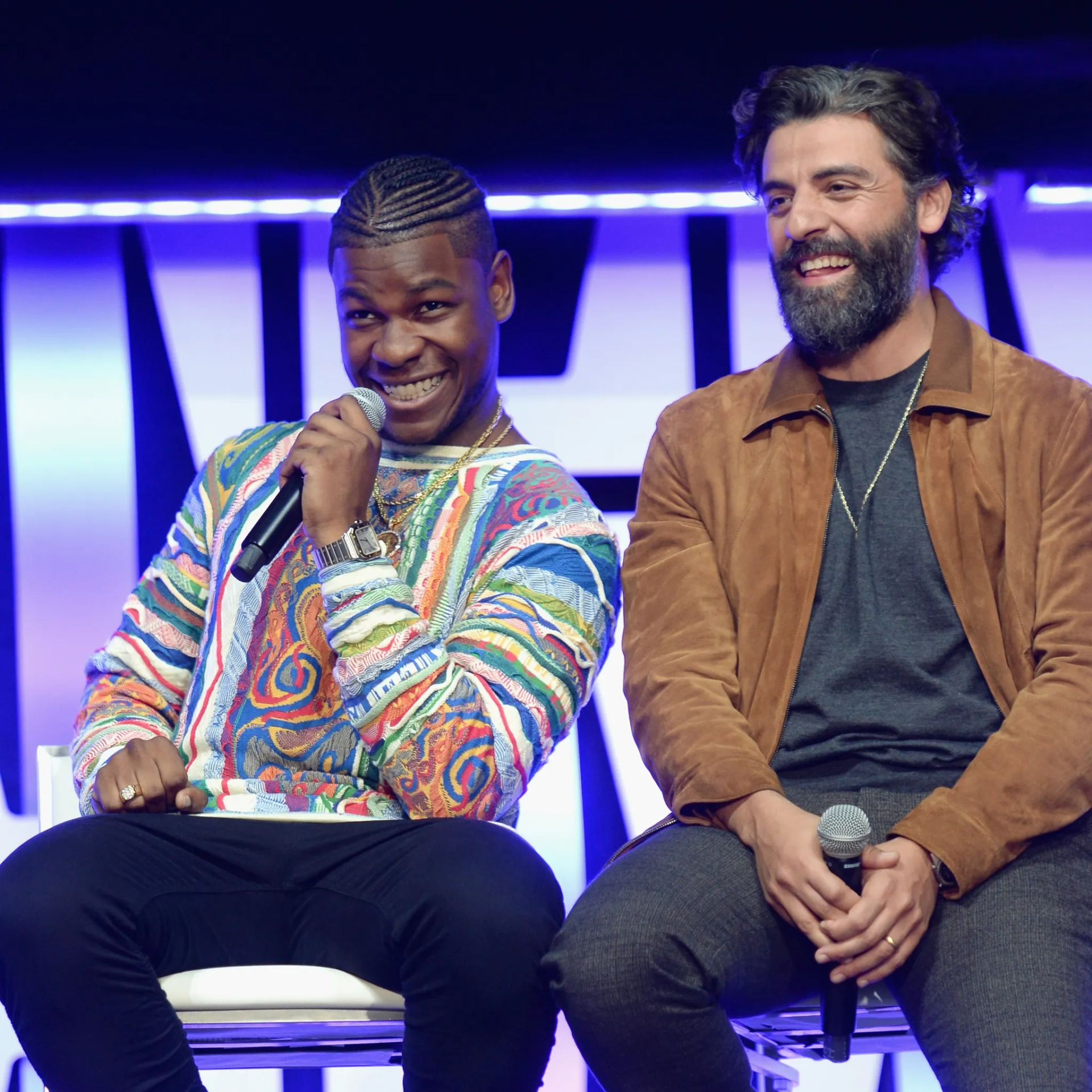 Oscar Isaac and John Boyega at an event for Star Wars: Episode IX - The Rise of Skywalker (2019)