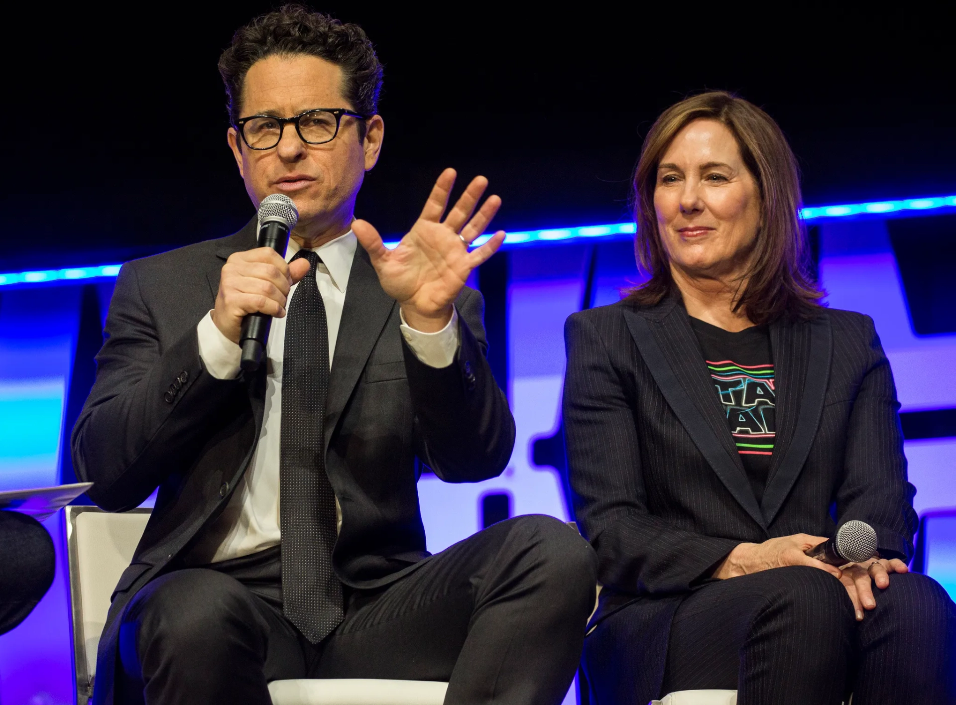 Kathleen Kennedy and J.J. Abrams at an event for Star Wars: Episode IX - The Rise of Skywalker (2019)