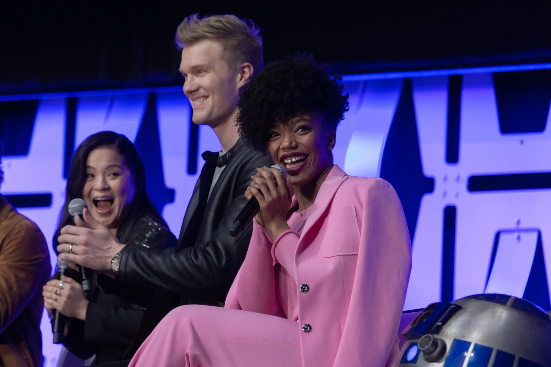 Hassan Taj, Kelly Marie Tran, Lee Towersey, Joonas Suotamo, and Naomi Ackie at an event for Star Wars: Episode IX - The Rise of Skywalker (2019)