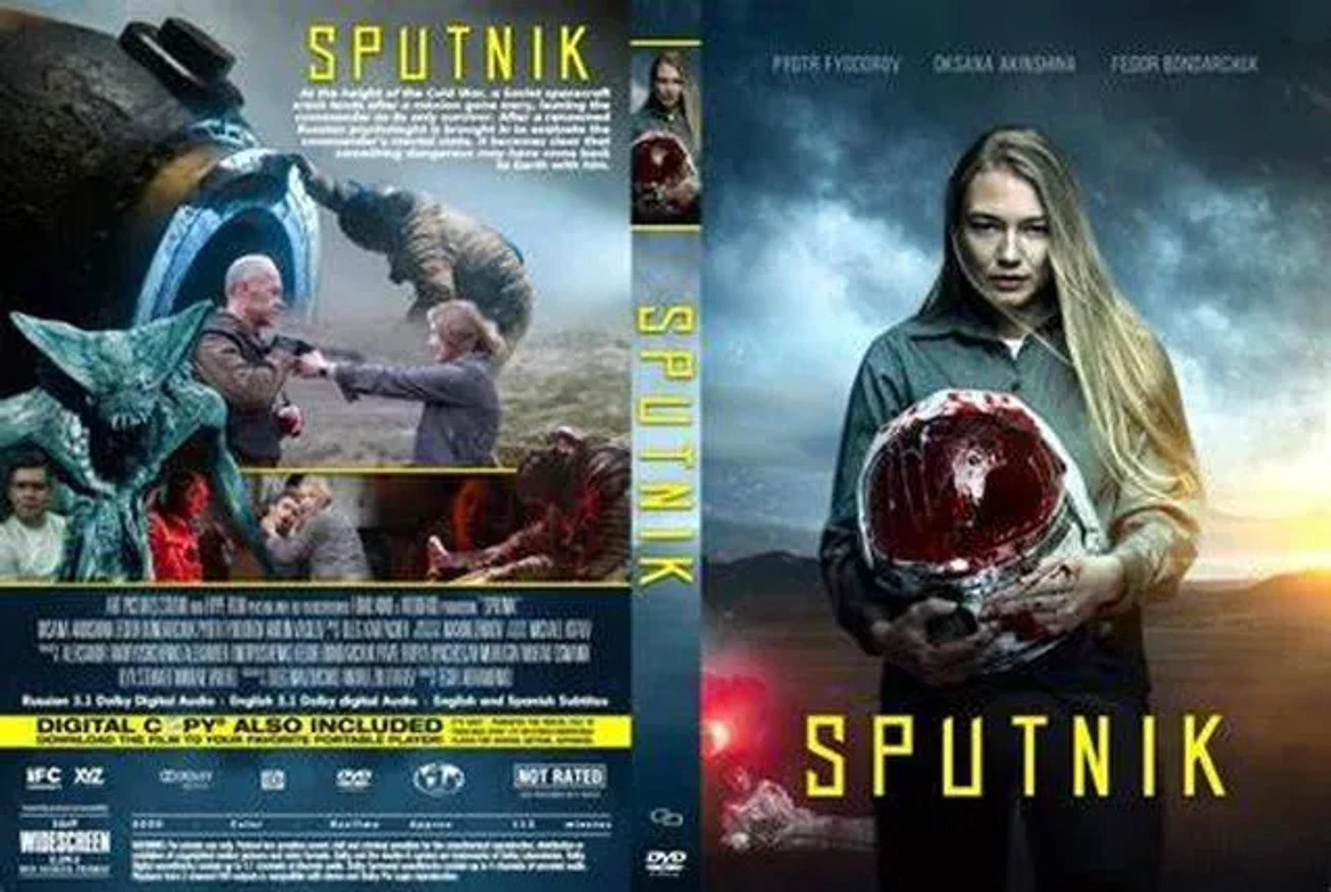 Fedor Bondarchuk, Oksana Akinshina, and Pyotr Fyodorov in Sputnik (2020)