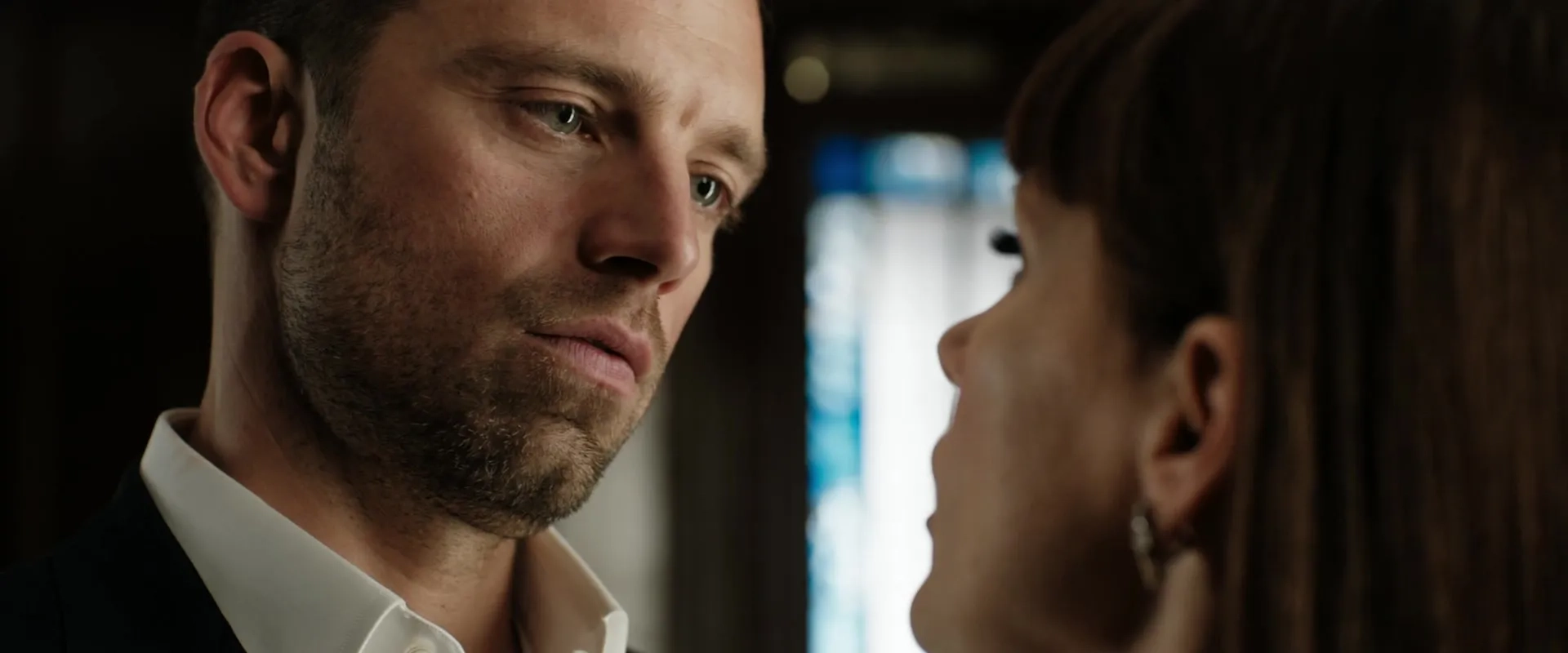 Jessica Chastain and Sebastian Stan in The 355 (2022)