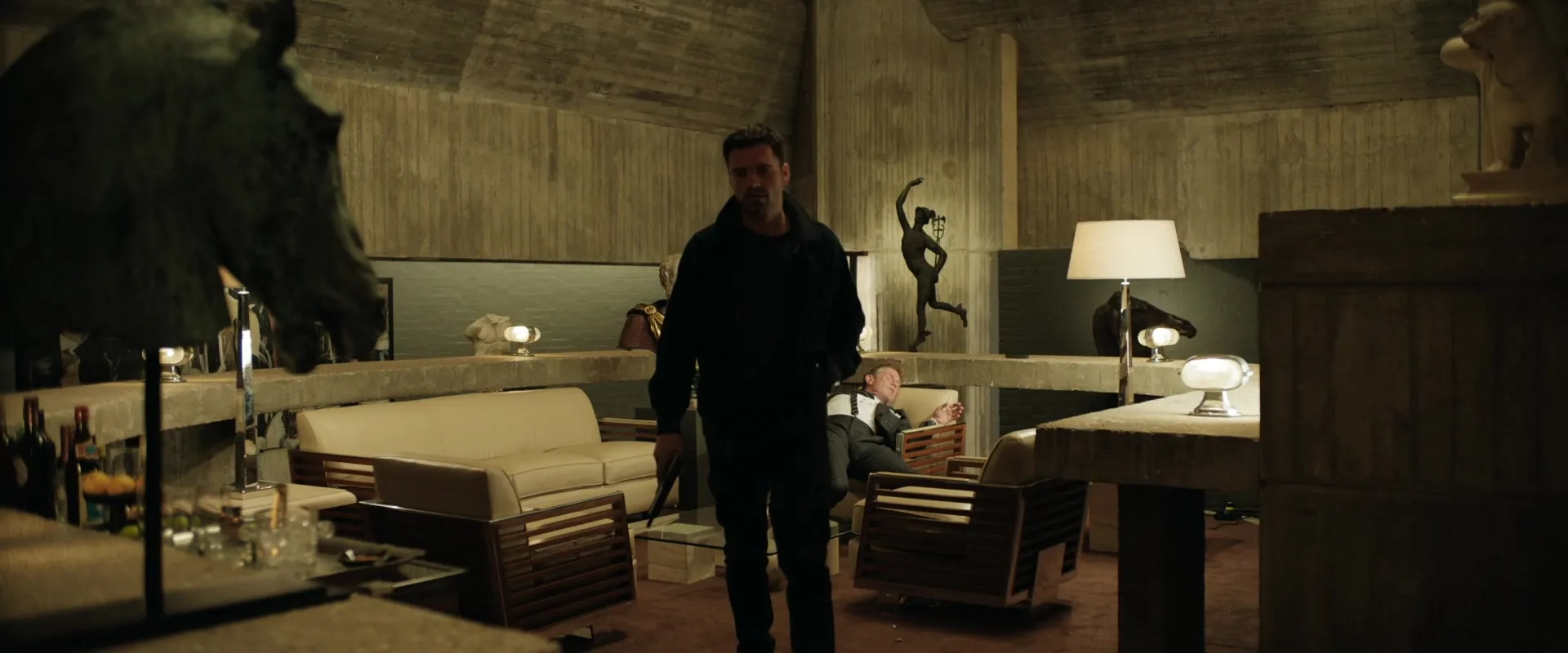 Jason Flemyng and Sebastian Stan in The 355 (2022)