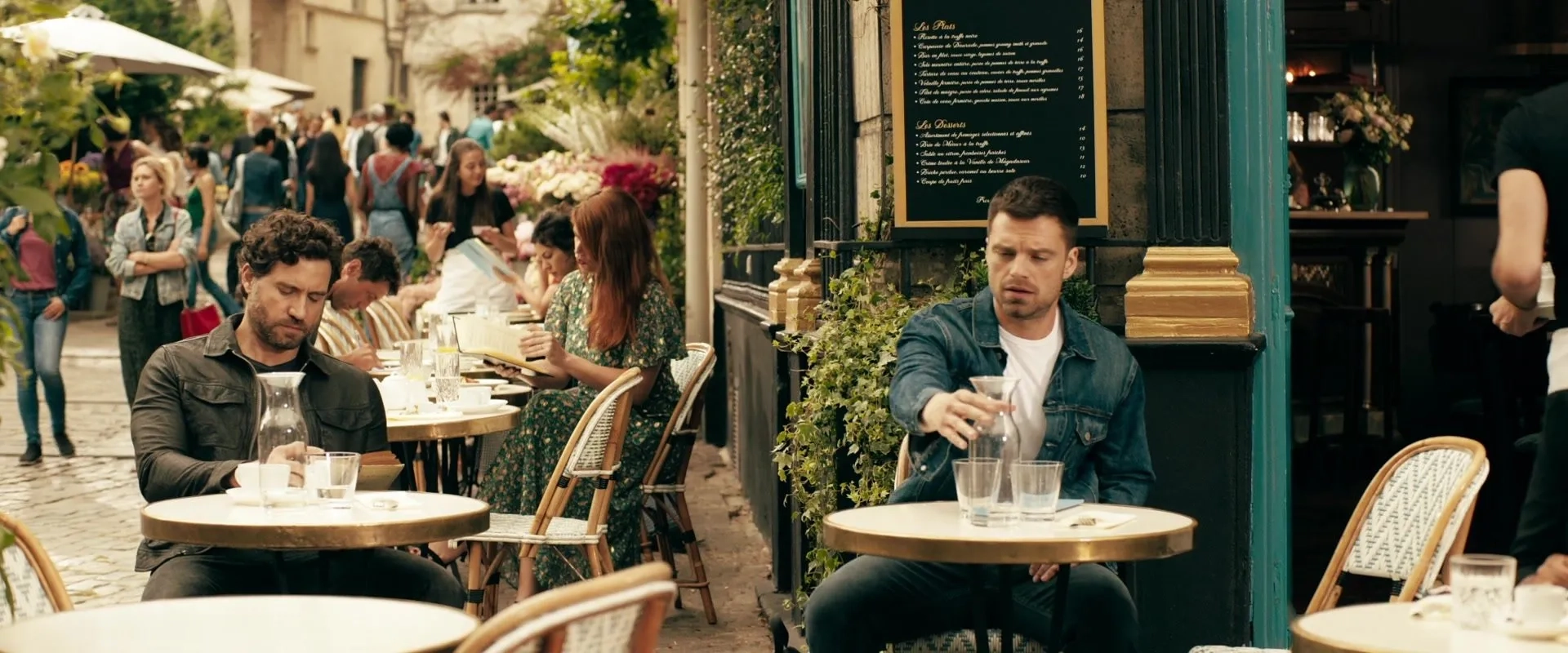 Edgar Ramírez and Sebastian Stan in The 355 (2022)