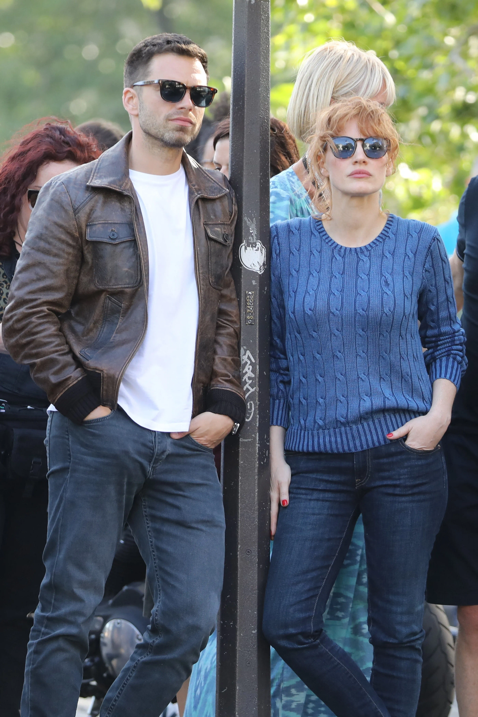 Jessica Chastain and Sebastian Stan in The 355 (2022)