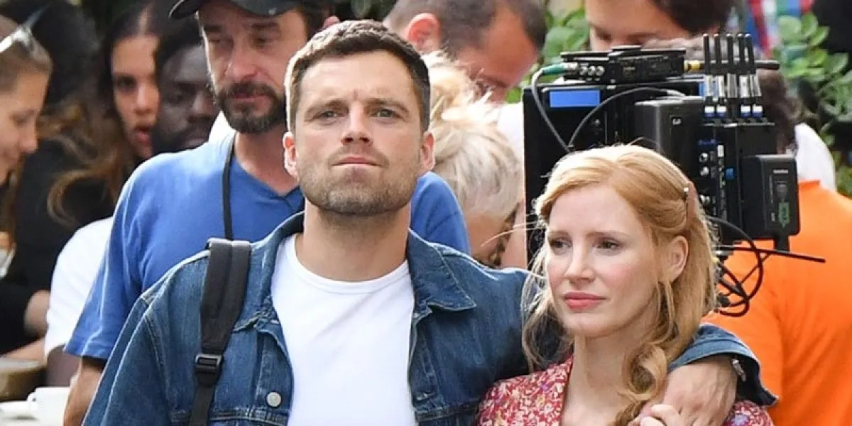 Jessica Chastain and Sebastian Stan in The 355 (2022)