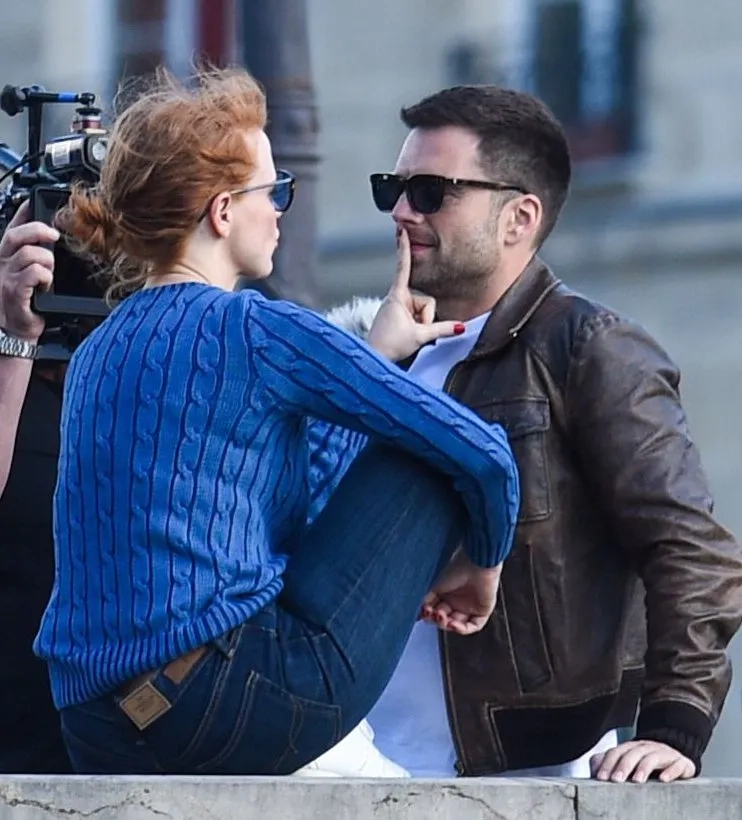 Jessica Chastain and Sebastian Stan in The 355 (2022)