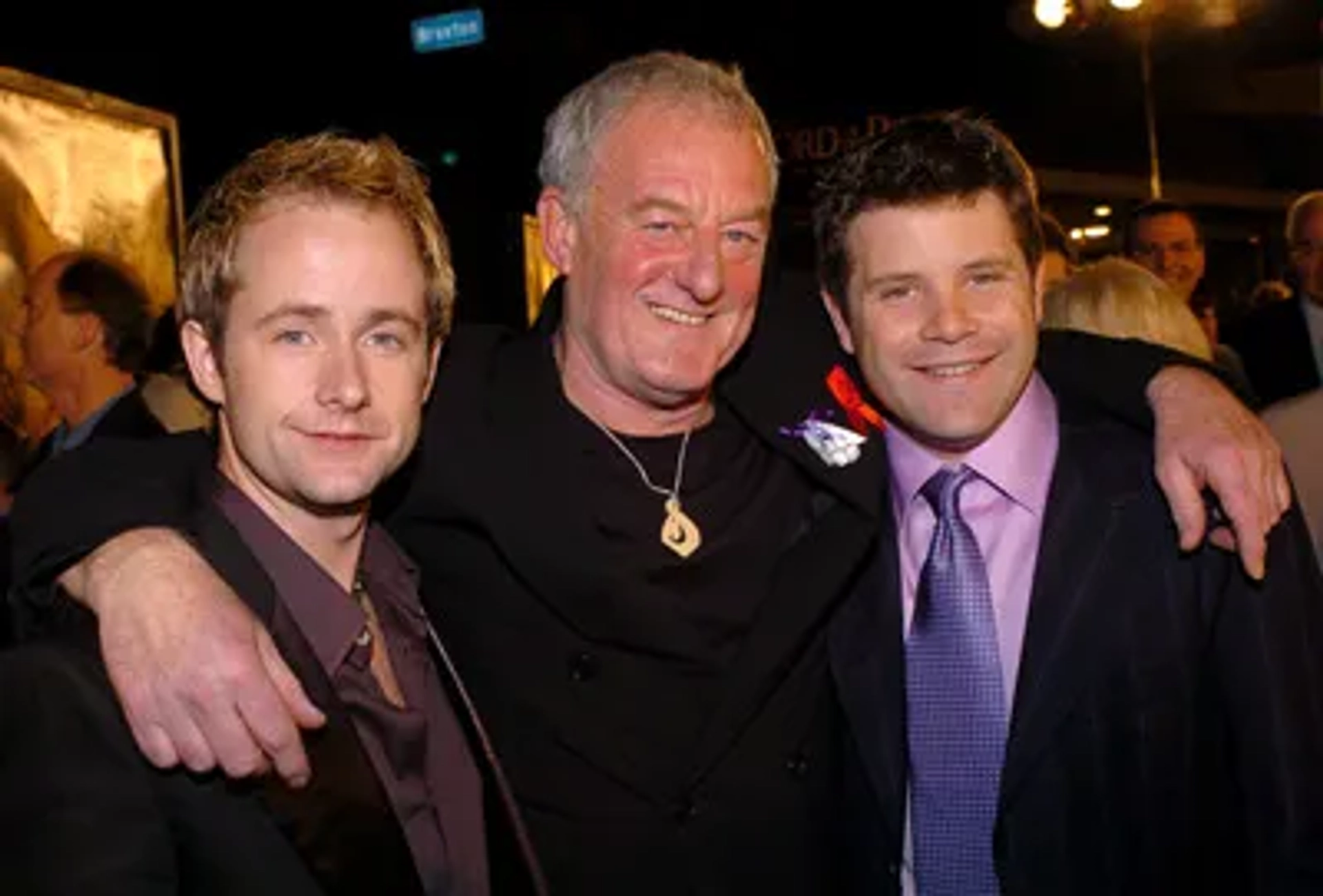 Sean Astin, Billy Boyd, and Bernard Hill at an event for The Lord of the Rings: The Return of the King (2003)