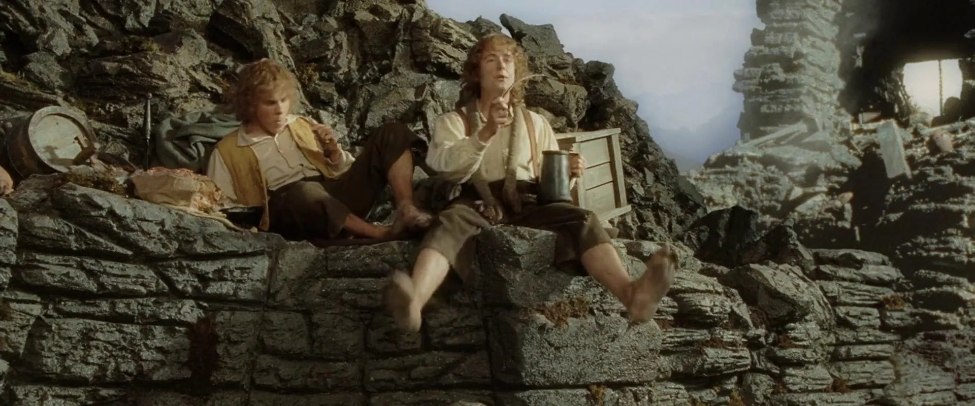 Billy Boyd and Dominic Monaghan in The Lord of the Rings: The Return of the King (2003)