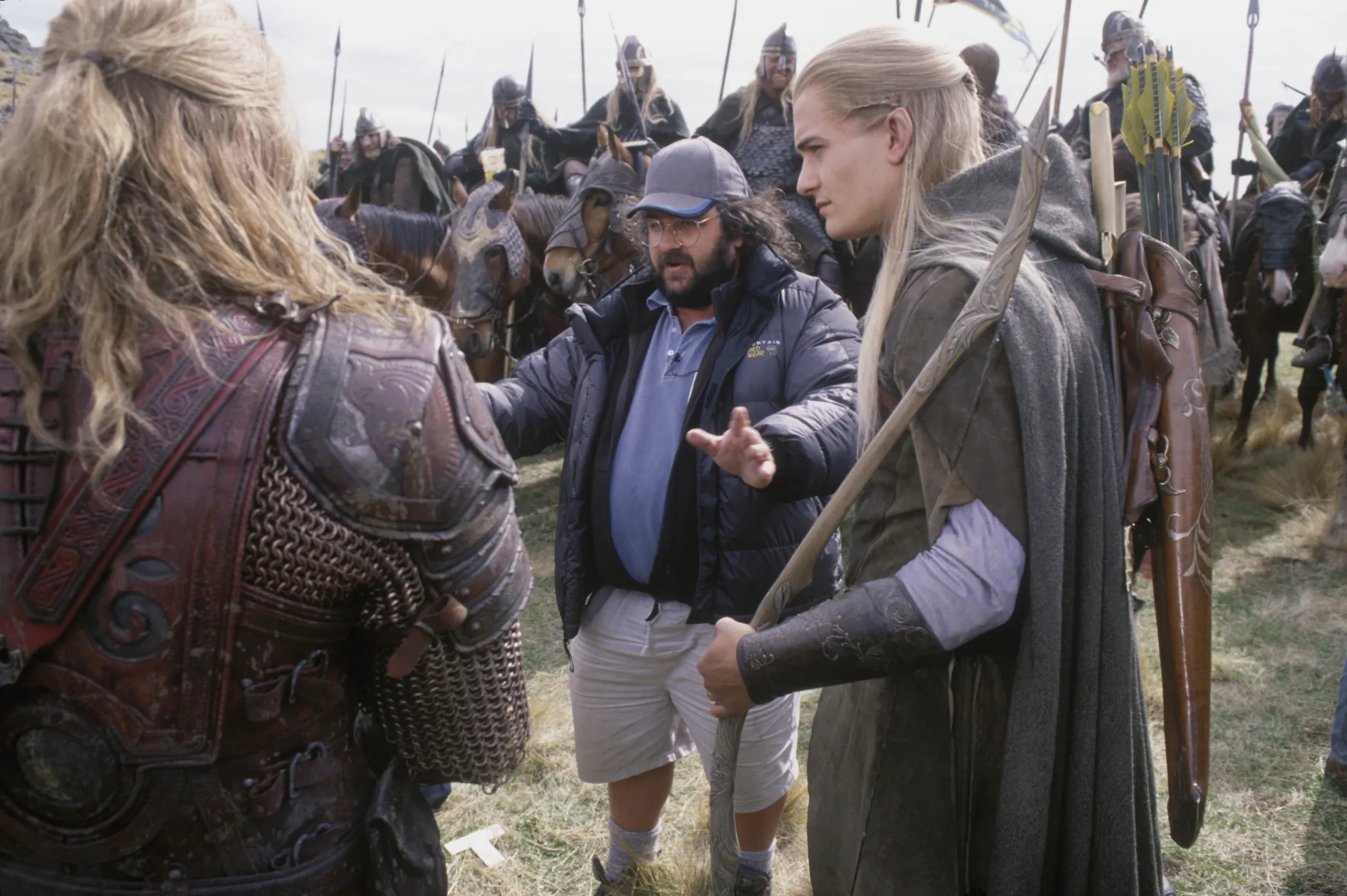 Peter Jackson and Orlando Bloom in The Lord of the Rings: The Two Towers (2002)