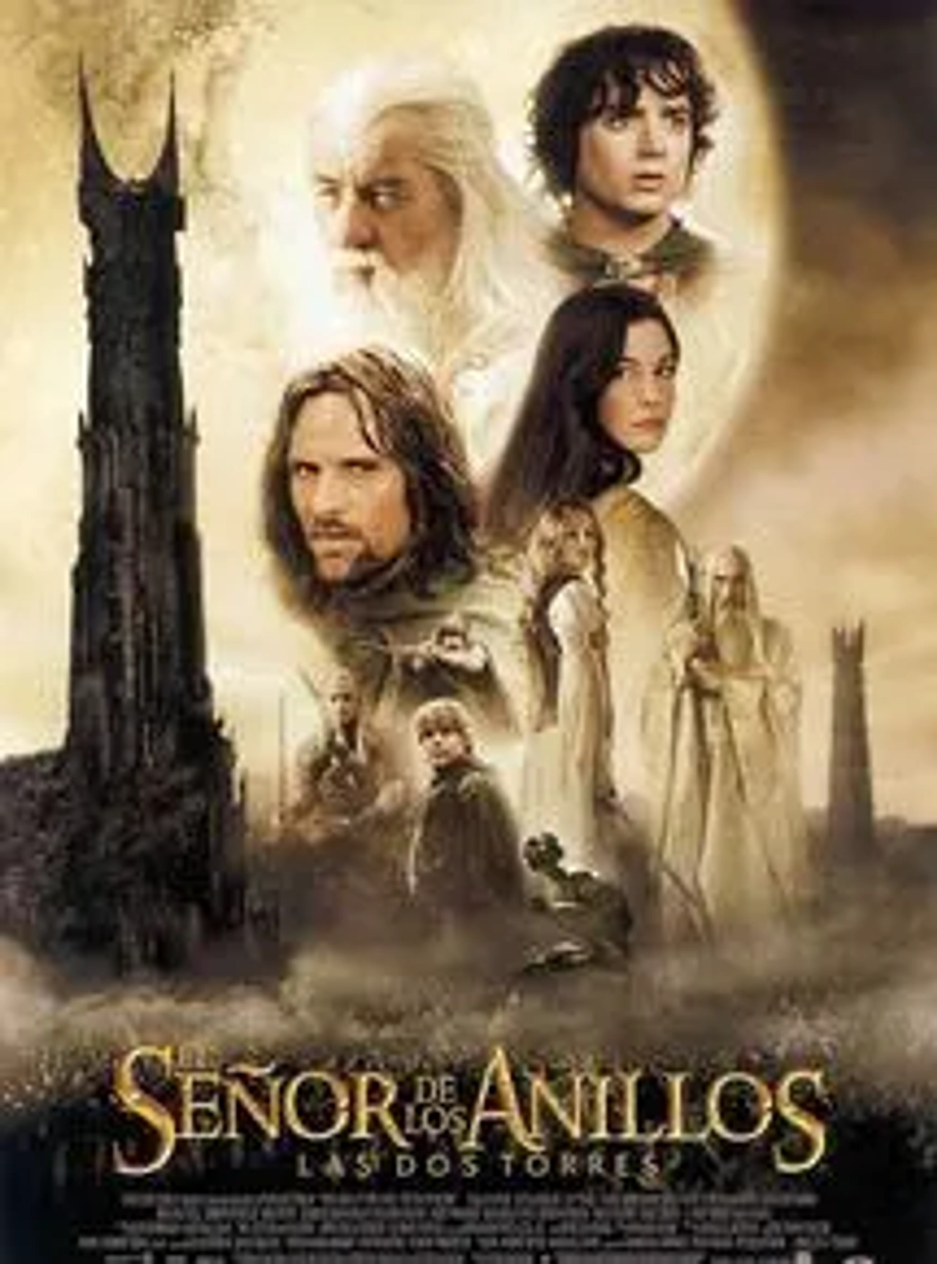 Liv Tyler, Sean Astin, Christopher Lee, Elijah Wood, Viggo Mortensen, Miranda Otto, Ian McKellen, Orlando Bloom, John Rhys-Davies, and Andy Serkis in The Lord of the Rings: The Two Towers (2002)