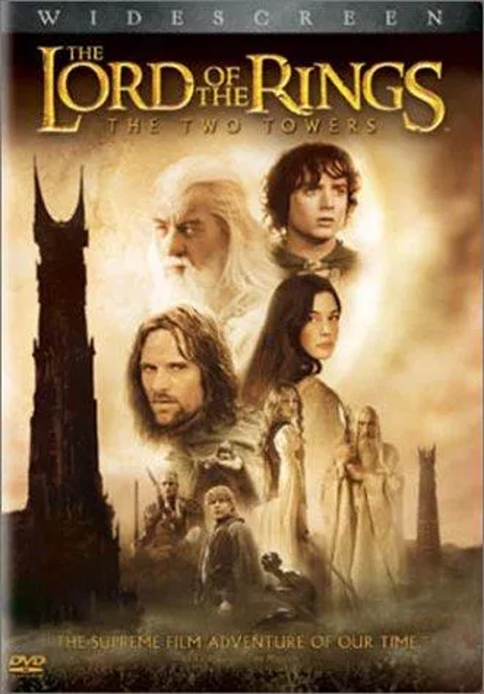 Liv Tyler, Sean Astin, Christopher Lee, Elijah Wood, Viggo Mortensen, Miranda Otto, Ian McKellen, Orlando Bloom, John Rhys-Davies, and Andy Serkis in The Lord of the Rings: The Two Towers (2002)