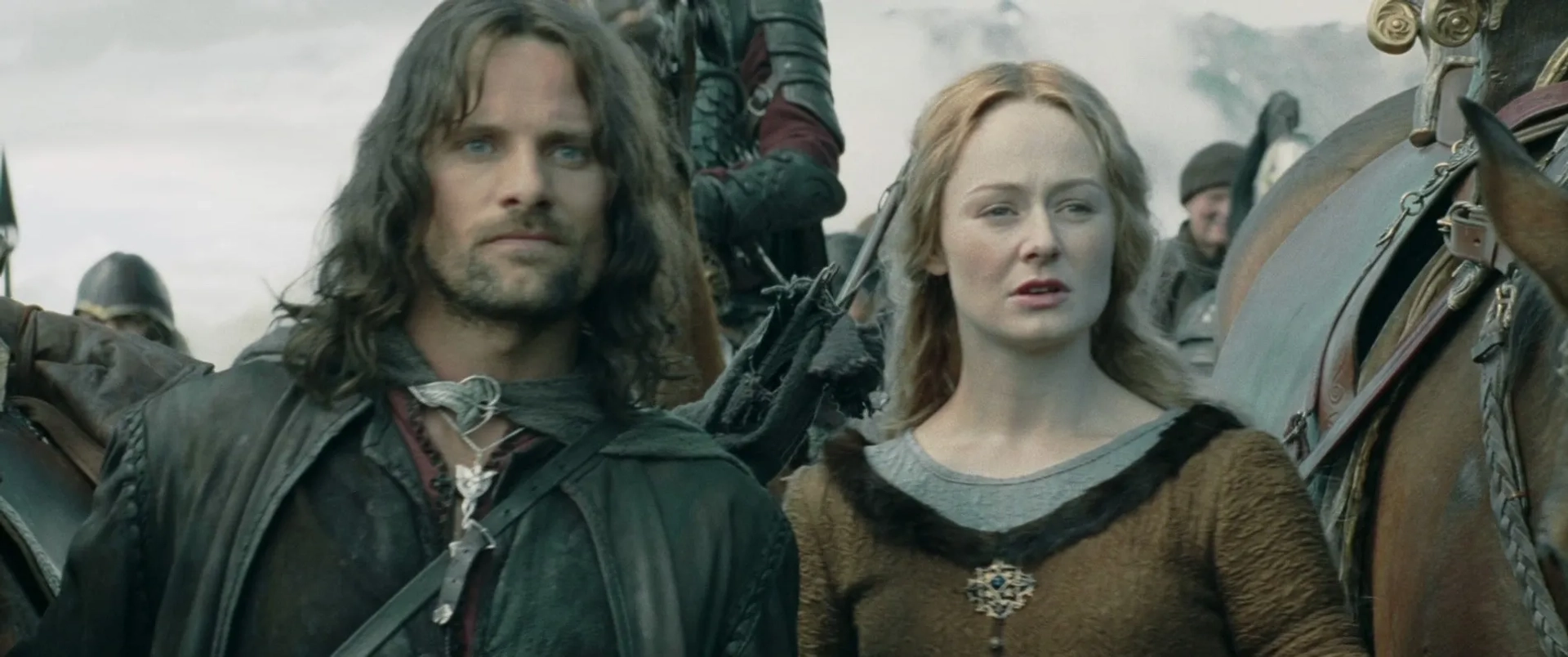 Viggo Mortensen and Miranda Otto in The Lord of the Rings: The Two Towers (2002)