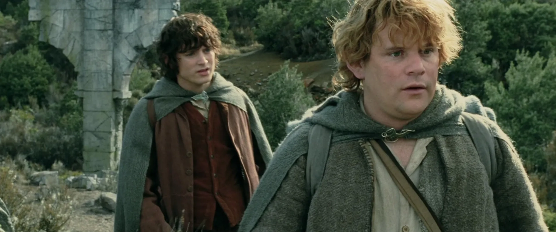 Sean Astin and Elijah Wood in The Lord of the Rings: The Two Towers (2002)