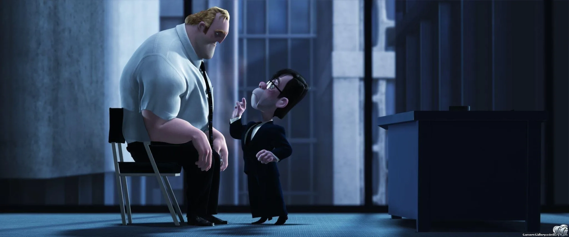 Wallace Shawn and Craig T. Nelson in The Incredibles (2004)