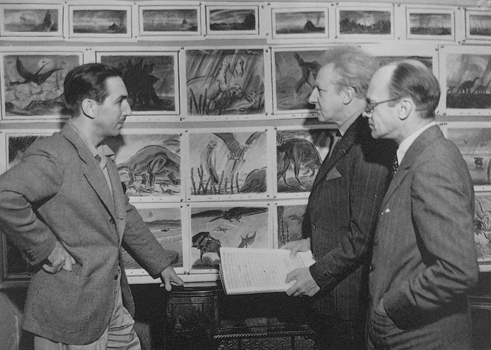 Walt Disney, Leopold Stokowski, and Deems Taylor in Fantasia (1940)
