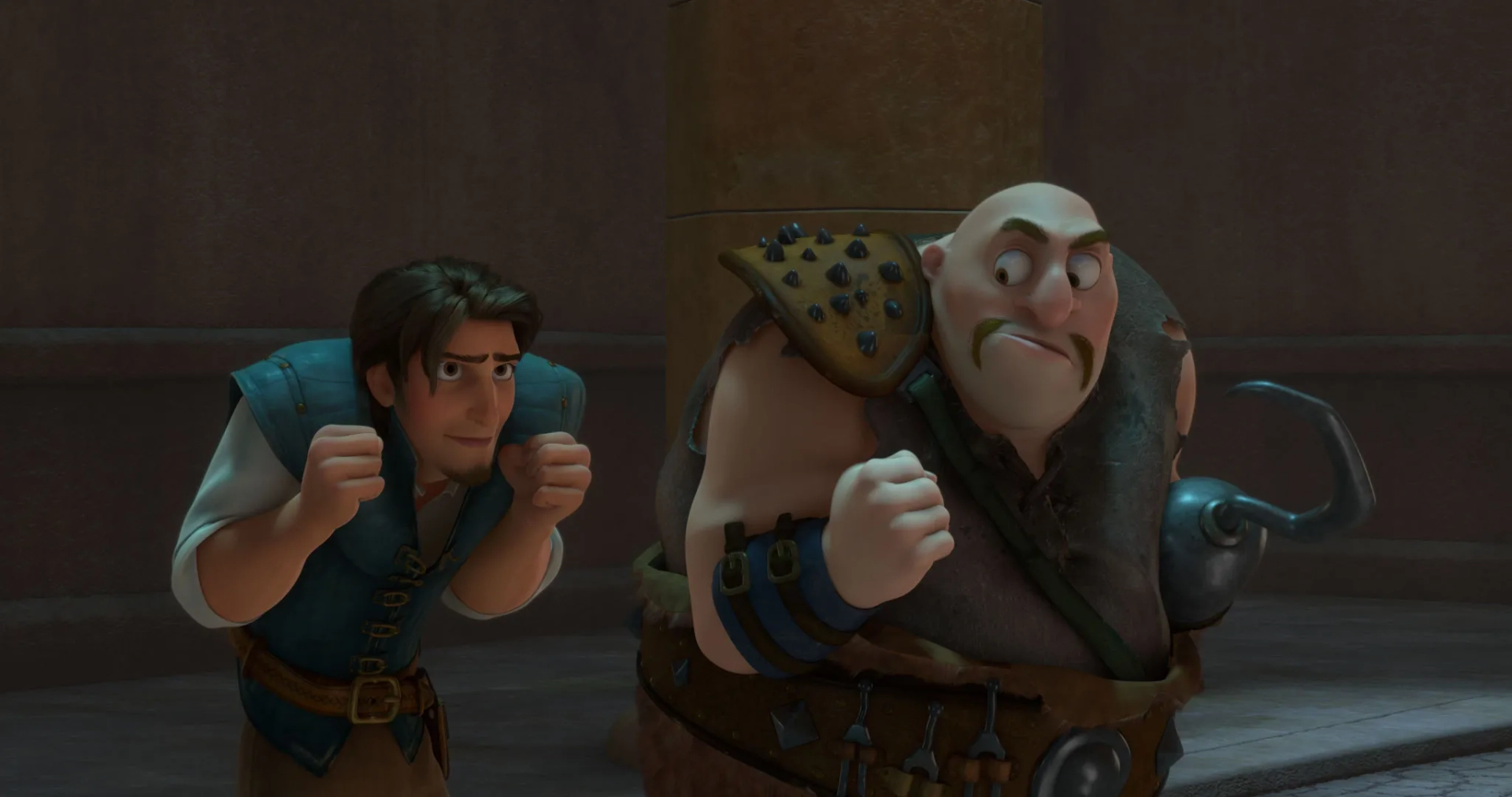 Brad Garrett and Zachary Levi in Tangled (2010)