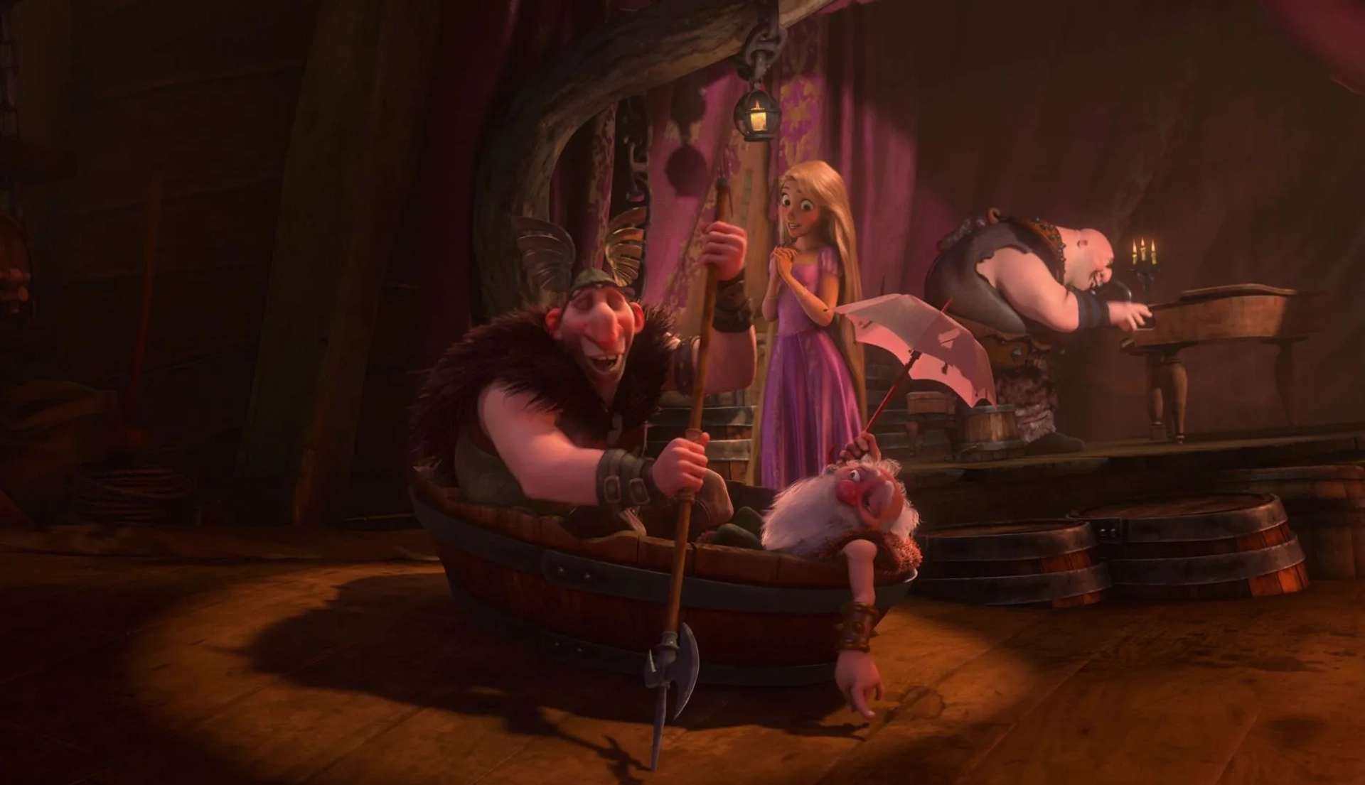 Jeffrey Tambor, Brad Garrett, and Mandy Moore in Tangled (2010)