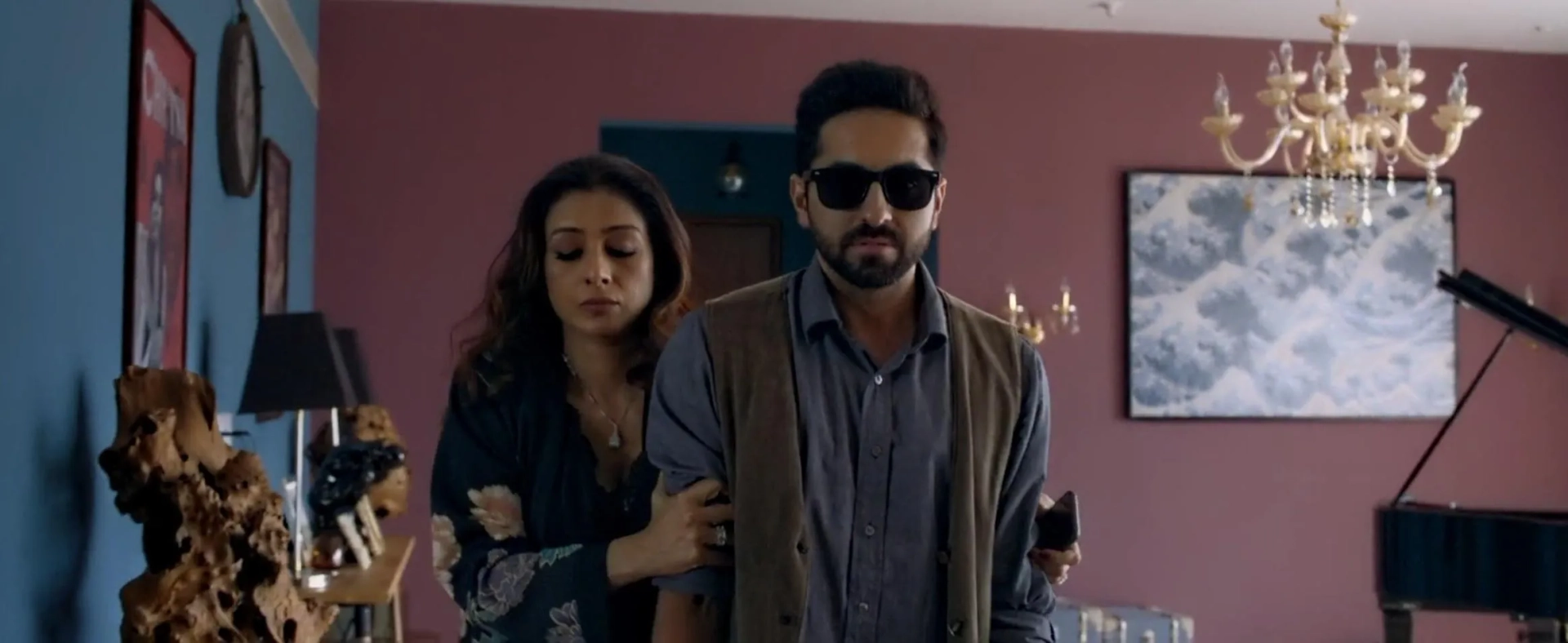 Tabu and Ayushmann Khurrana in Andhadhun (2018)