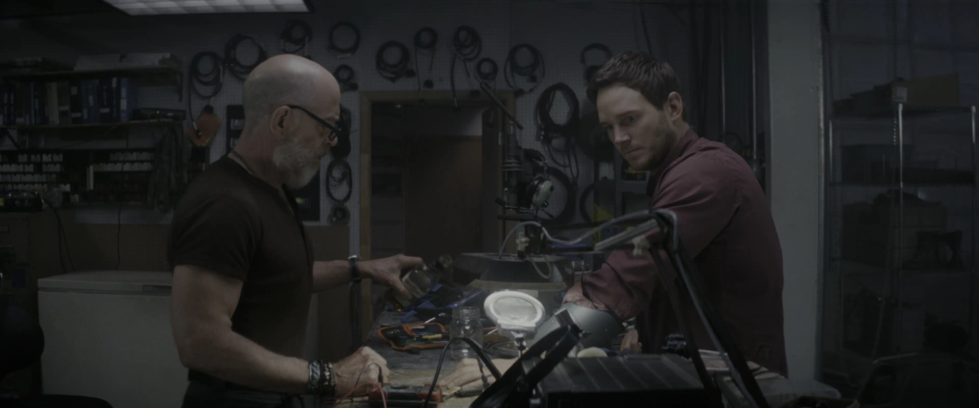 Chris Pratt and J.K. Simmons in The Tomorrow War (2021)