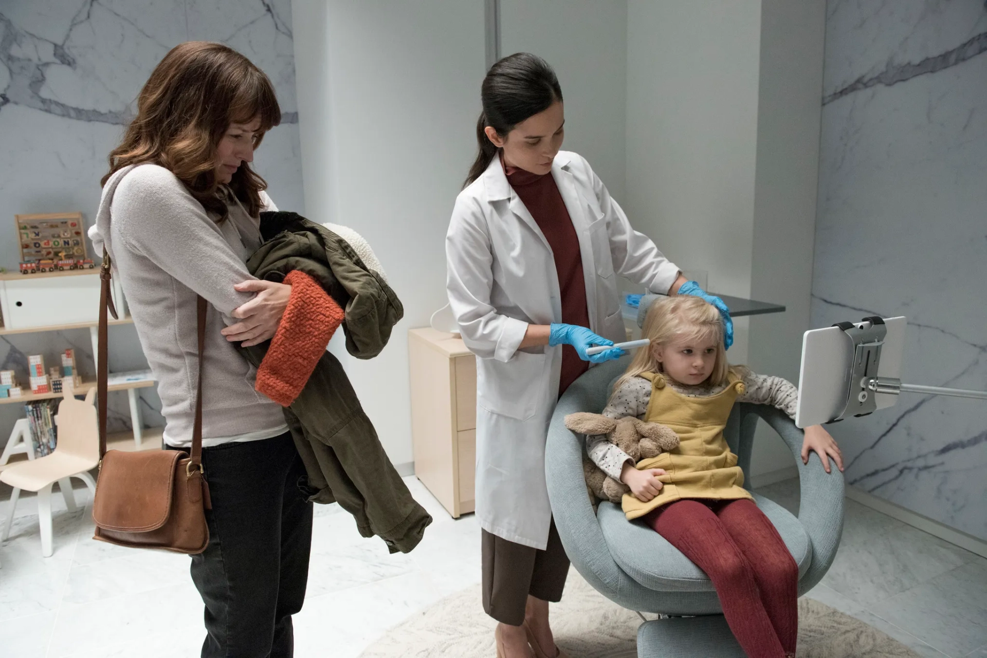 Jenny Raven, Rosemarie DeWitt, and Aniya Hodge in Black Mirror (2011)