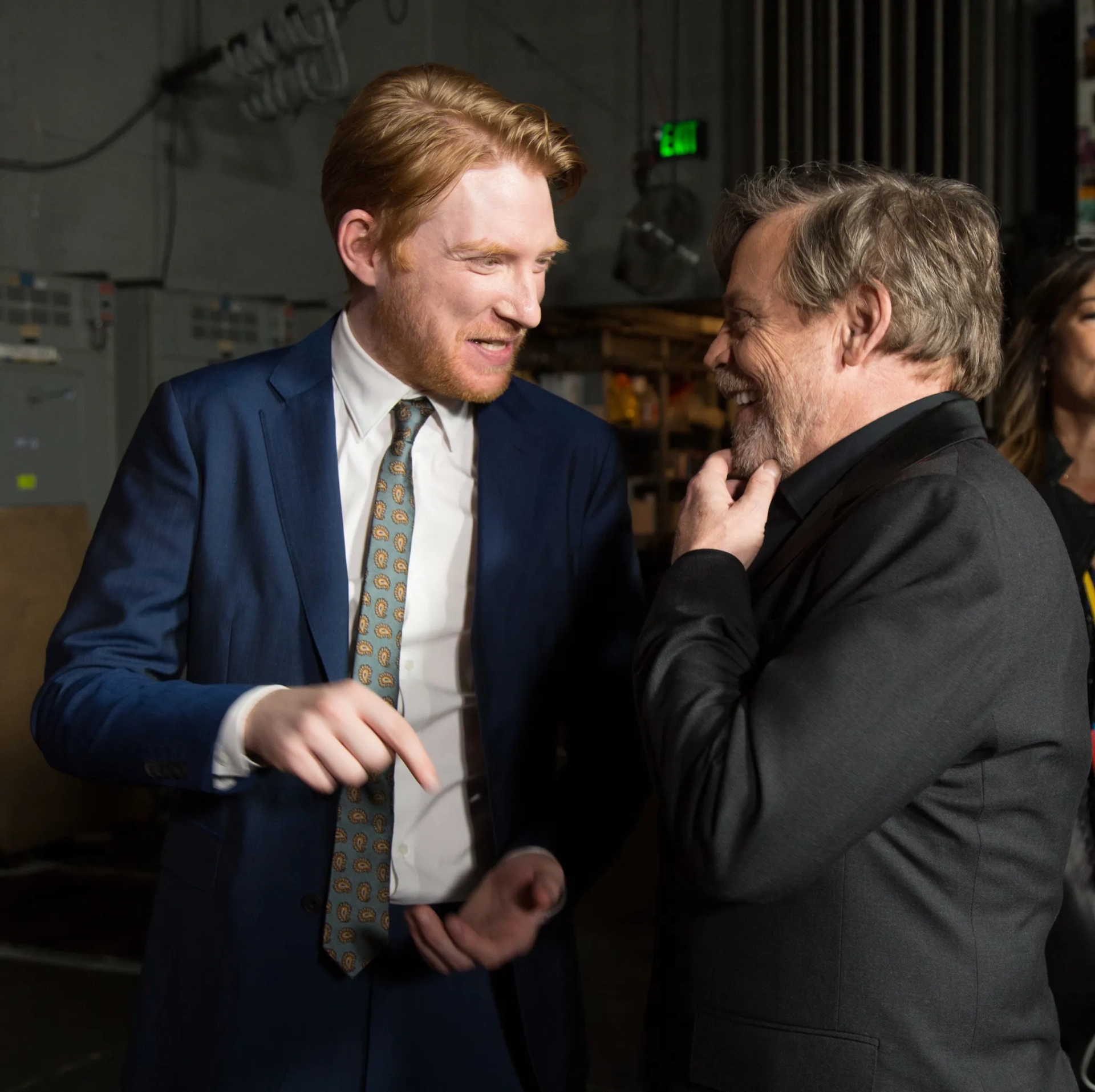 Mark Hamill and Domhnall Gleeson at an event for Star Wars: Episode VIII - The Last Jedi (2017)