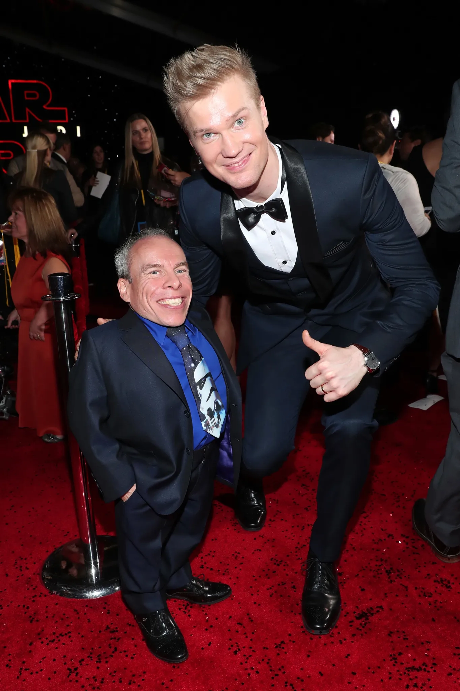 Warwick Davis and Joonas Suotamo at an event for Star Wars: Episode VIII - The Last Jedi (2017)