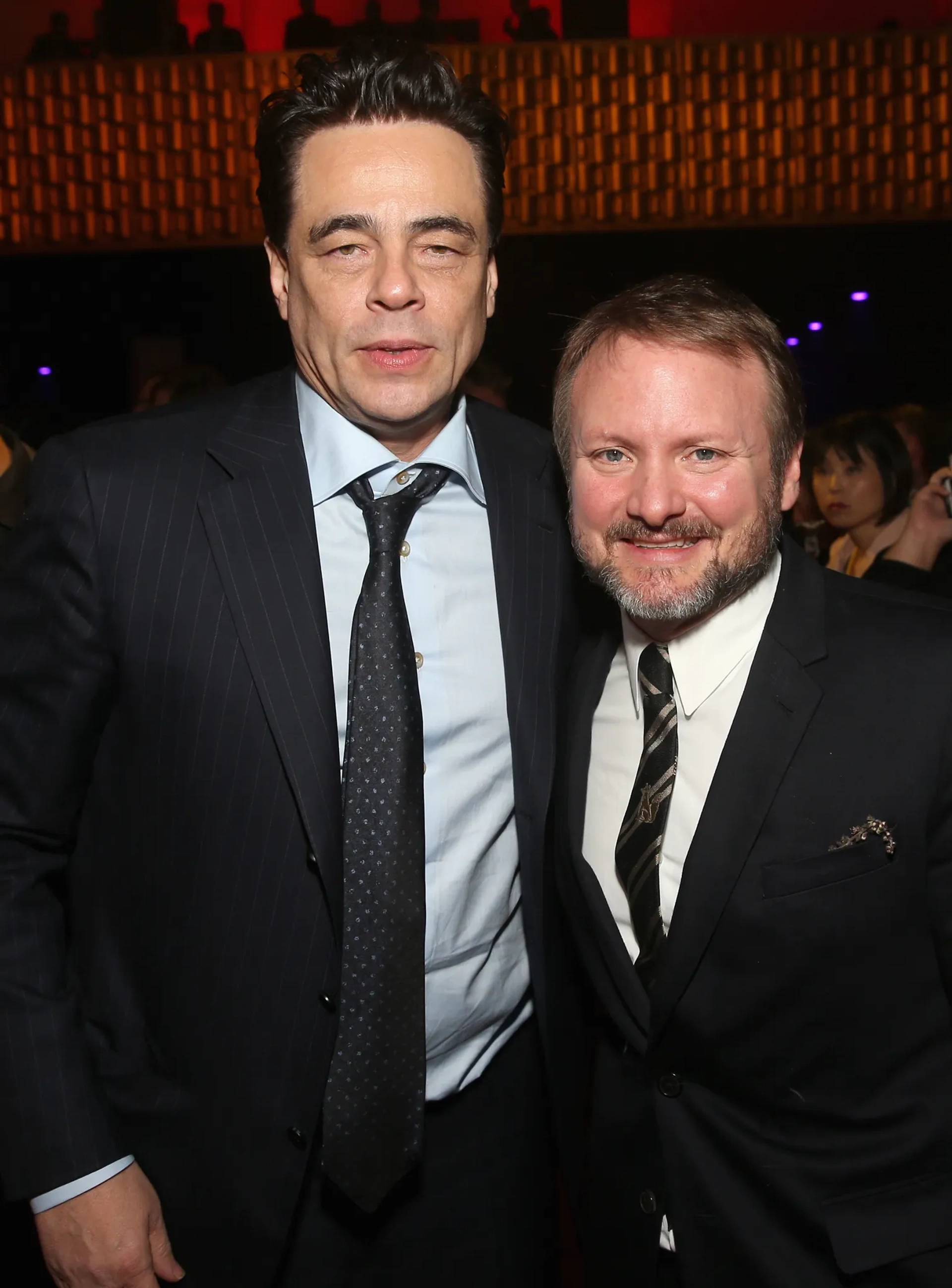 Benicio Del Toro and Rian Johnson at an event for Star Wars: Episode VIII - The Last Jedi (2017)