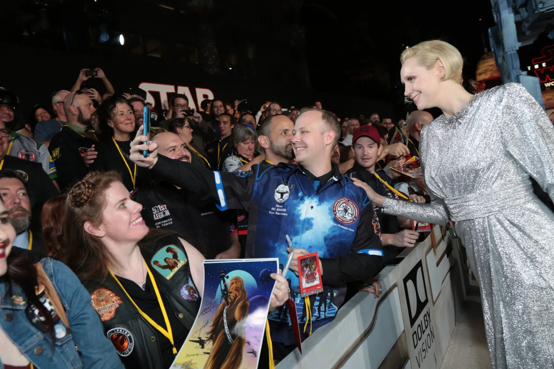 Gwendoline Christie at an event for Star Wars: Episode VIII - The Last Jedi (2017)