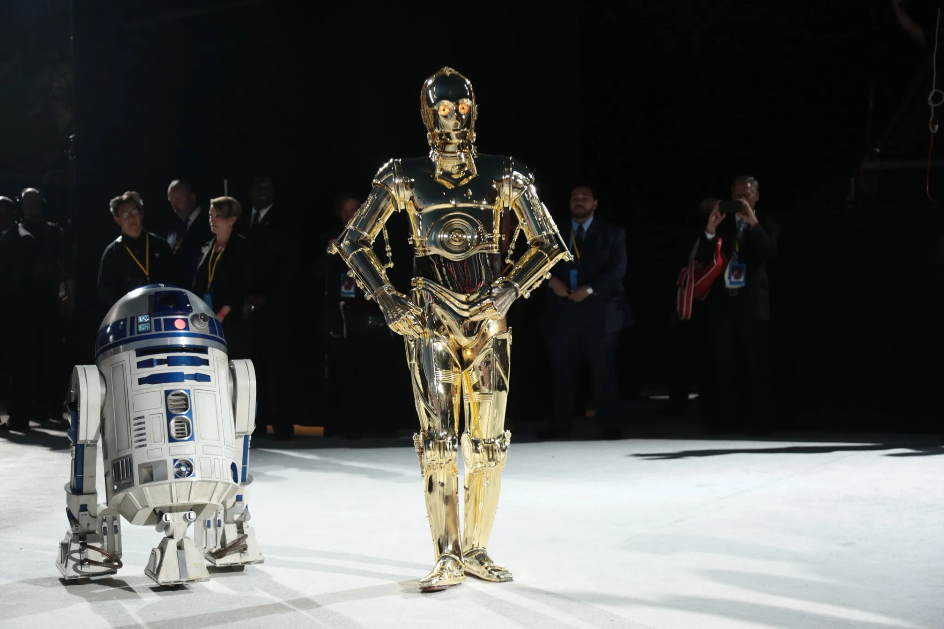 Anthony Daniels and Jimmy Vee at an event for Star Wars: Episode VIII - The Last Jedi (2017)