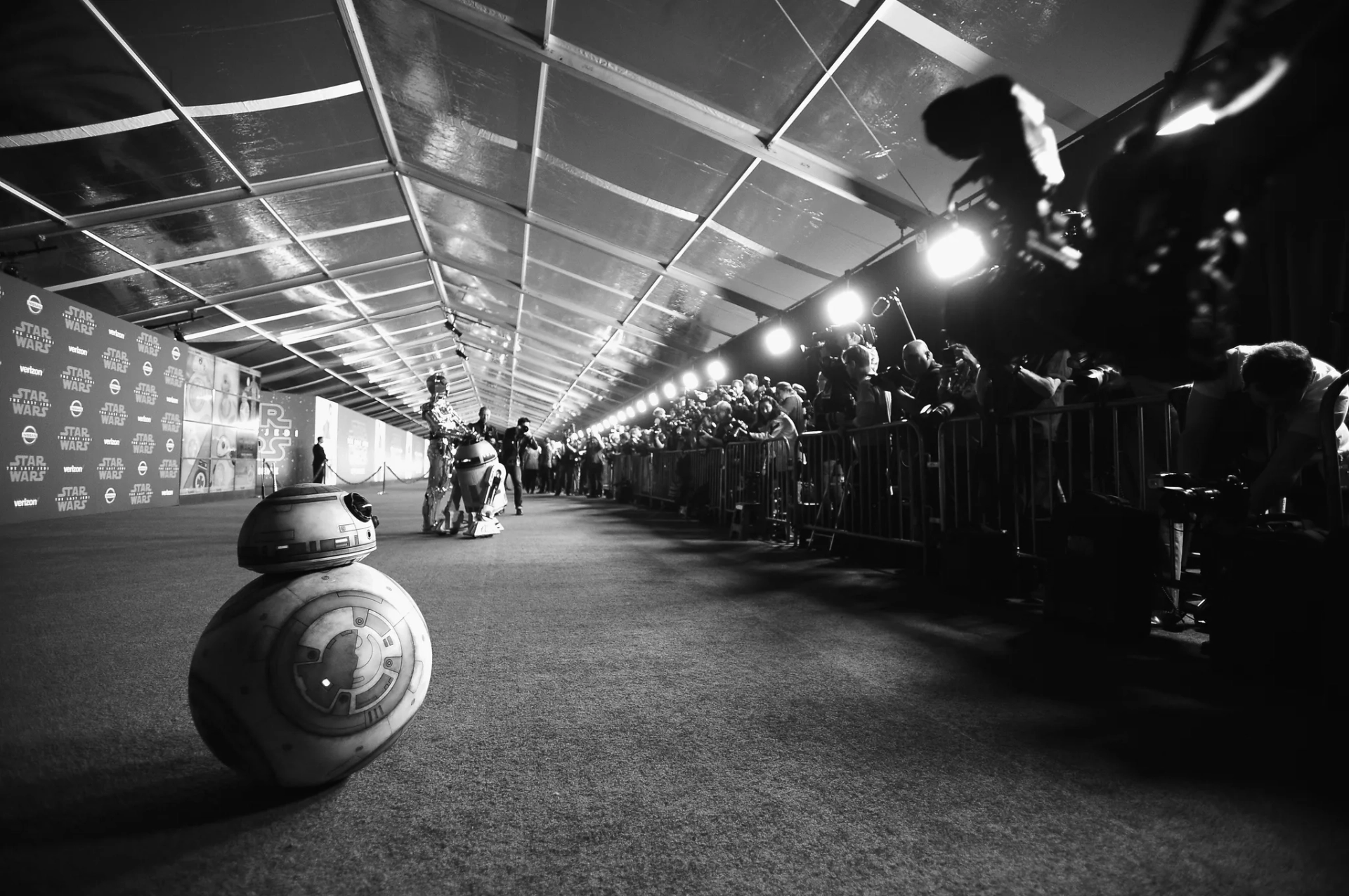 Anthony Daniels, Brian Herring, Jimmy Vee, and Dave Chapman at an event for Star Wars: Episode VIII - The Last Jedi (2017)