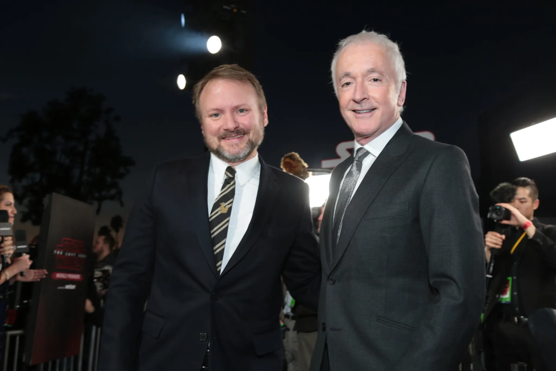 Anthony Daniels and Rian Johnson at an event for Star Wars: Episode VIII - The Last Jedi (2017)