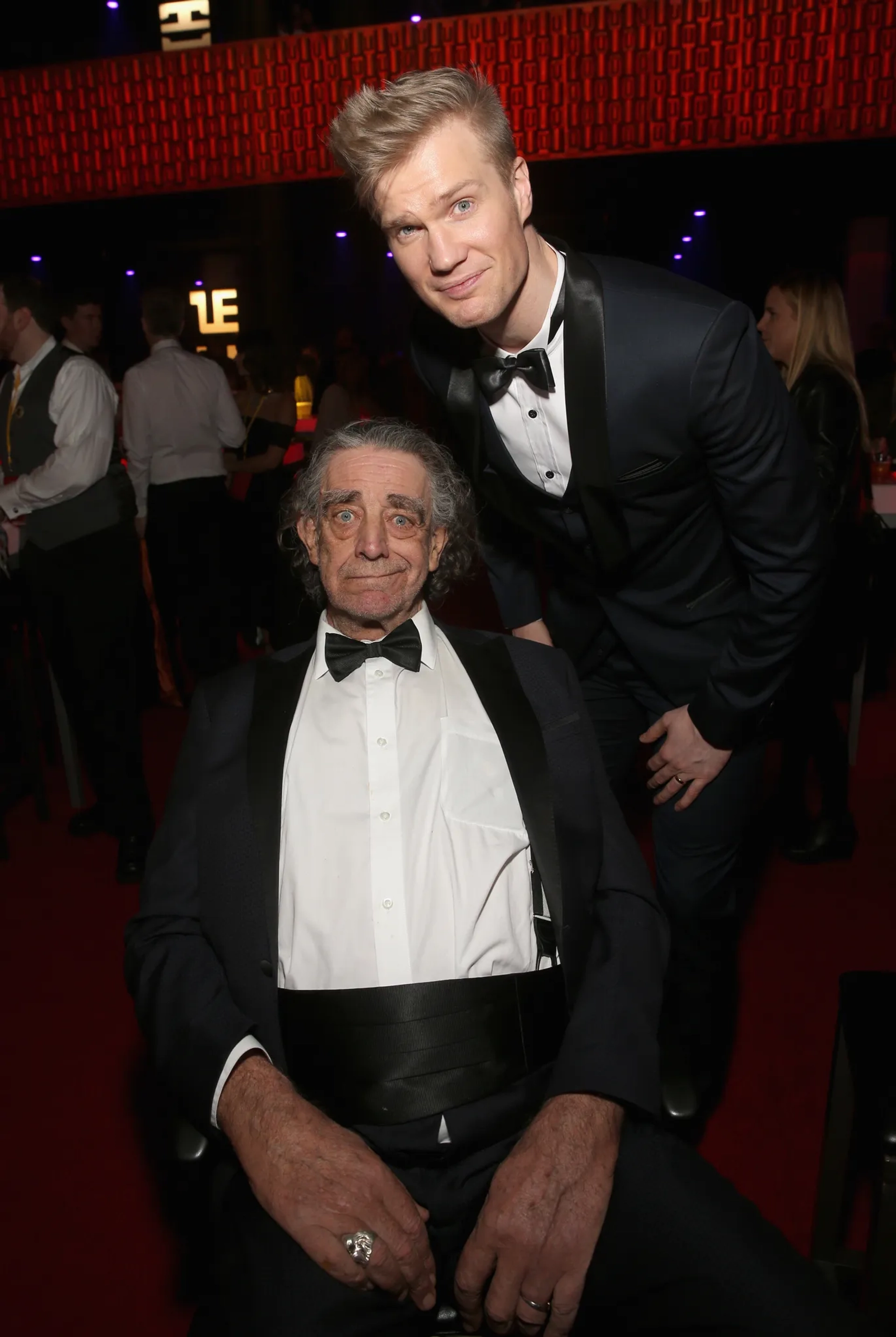 Peter Mayhew and Joonas Suotamo at an event for Star Wars: Episode VIII - The Last Jedi (2017)