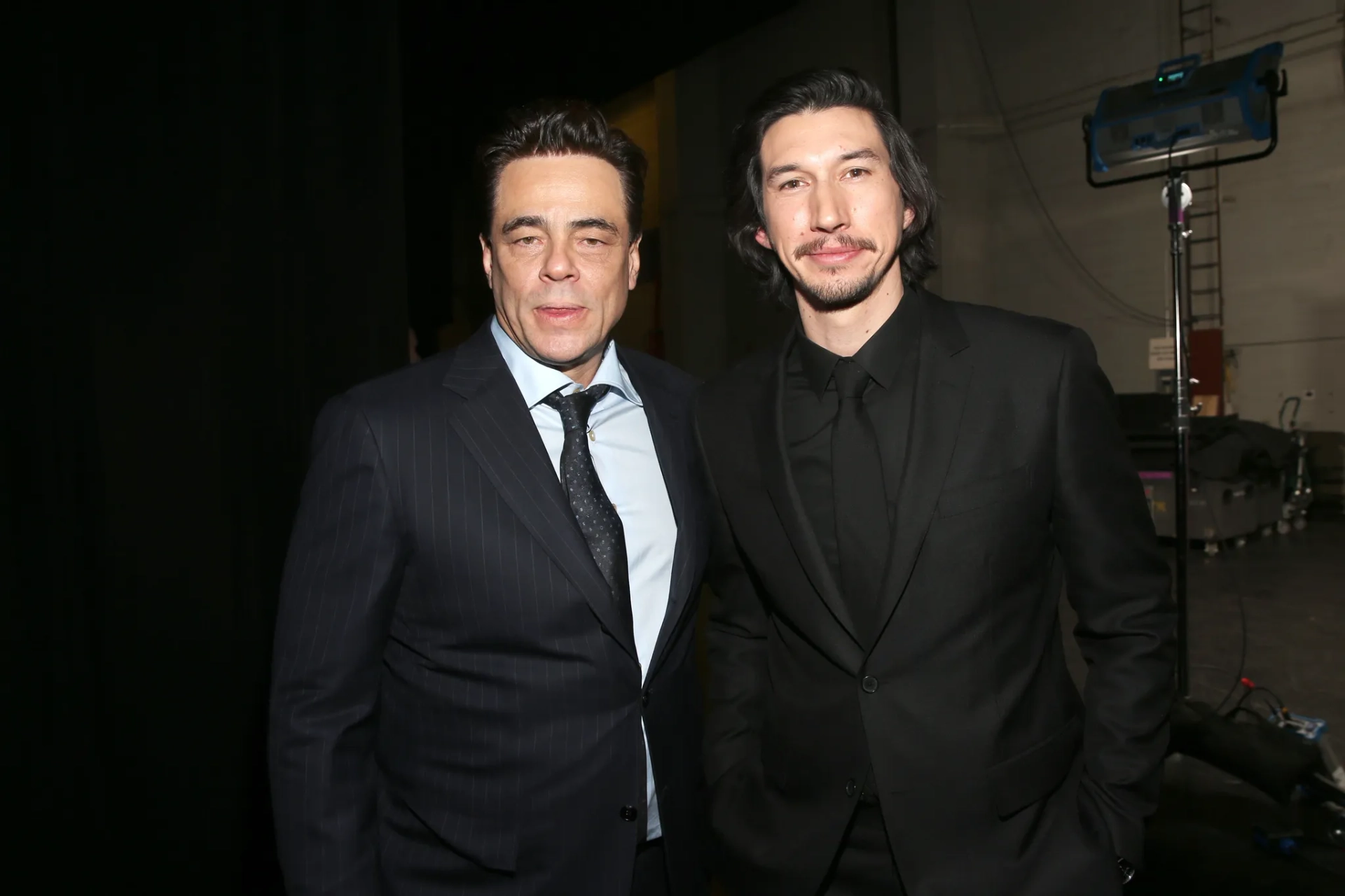 Benicio Del Toro and Adam Driver at an event for Star Wars: Episode VIII - The Last Jedi (2017)