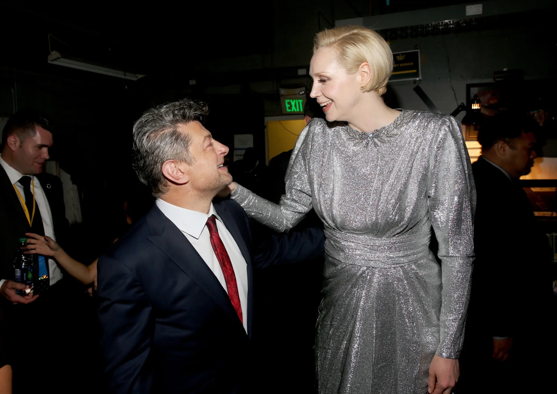 Andy Serkis and Gwendoline Christie at an event for Star Wars: Episode VIII - The Last Jedi (2017)