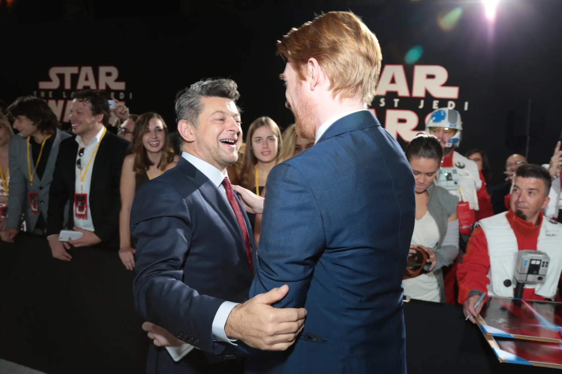 Andy Serkis and Domhnall Gleeson at an event for Star Wars: Episode VIII - The Last Jedi (2017)