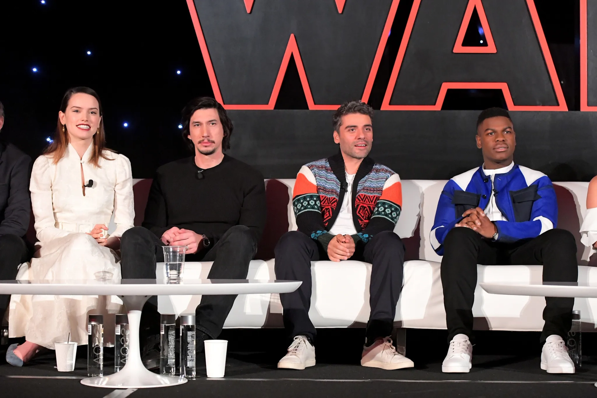 Oscar Isaac, Adam Driver, John Boyega, and Daisy Ridley at an event for Star Wars: Episode VIII - The Last Jedi (2017)