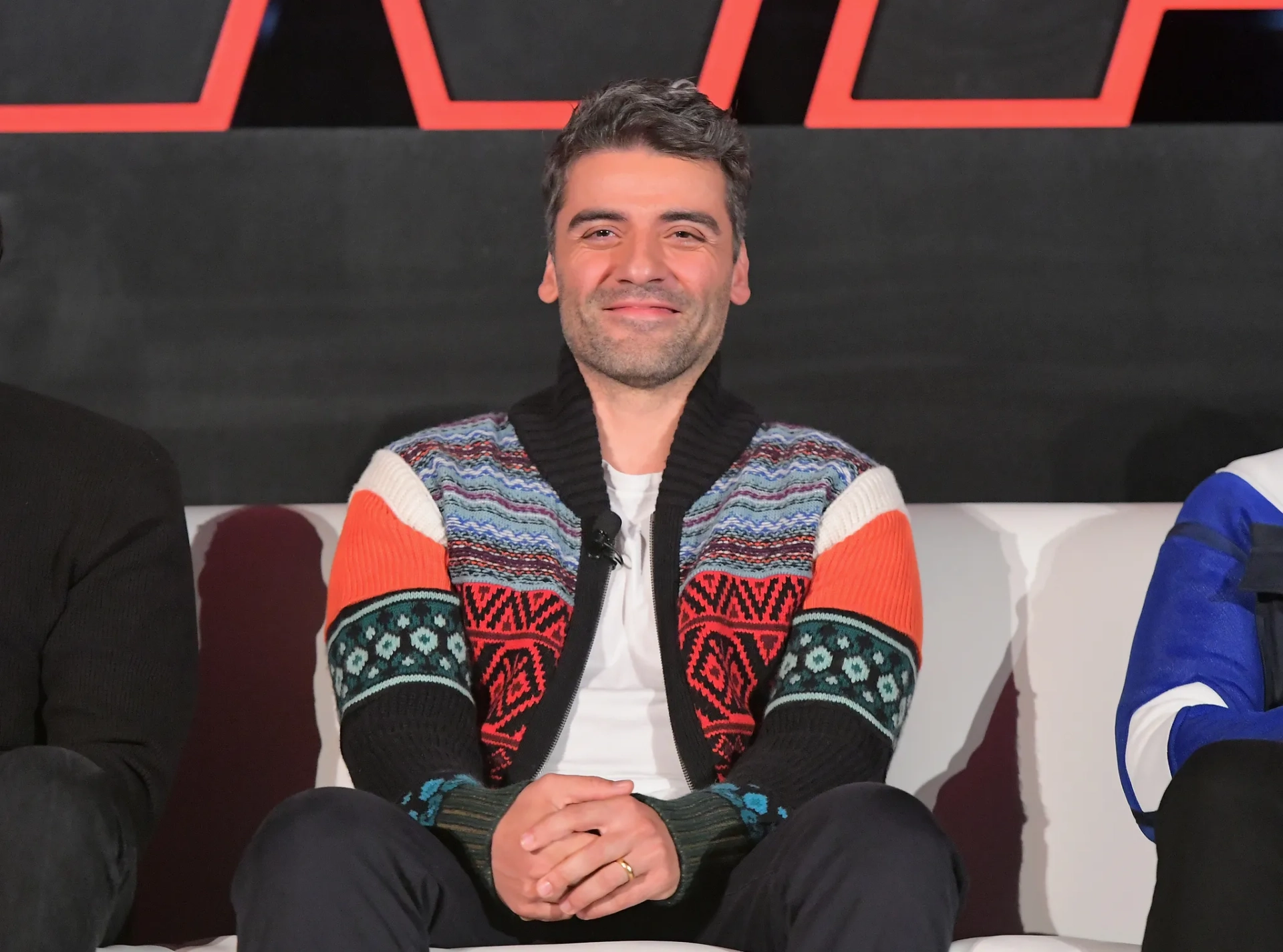 Oscar Isaac at an event for Star Wars: Episode VIII - The Last Jedi (2017)