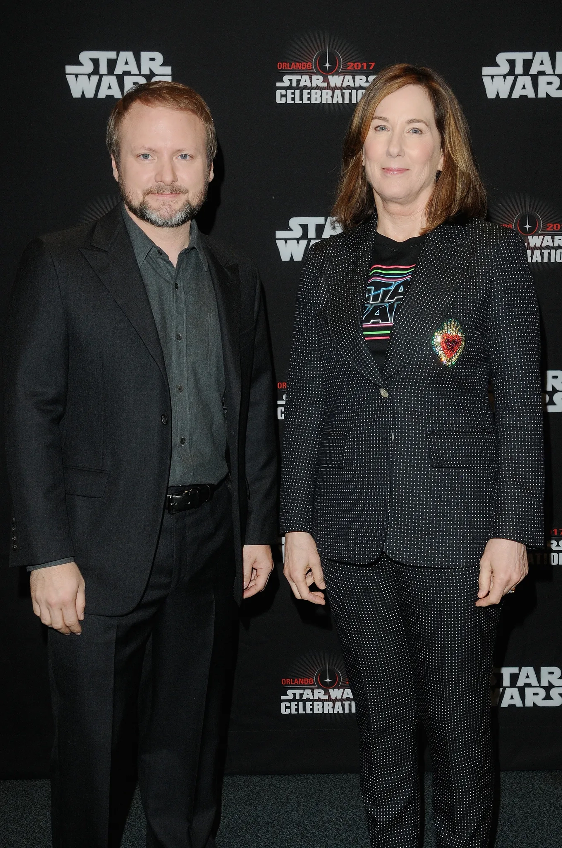 Kathleen Kennedy and Rian Johnson at an event for Star Wars: Episode VIII - The Last Jedi (2017)