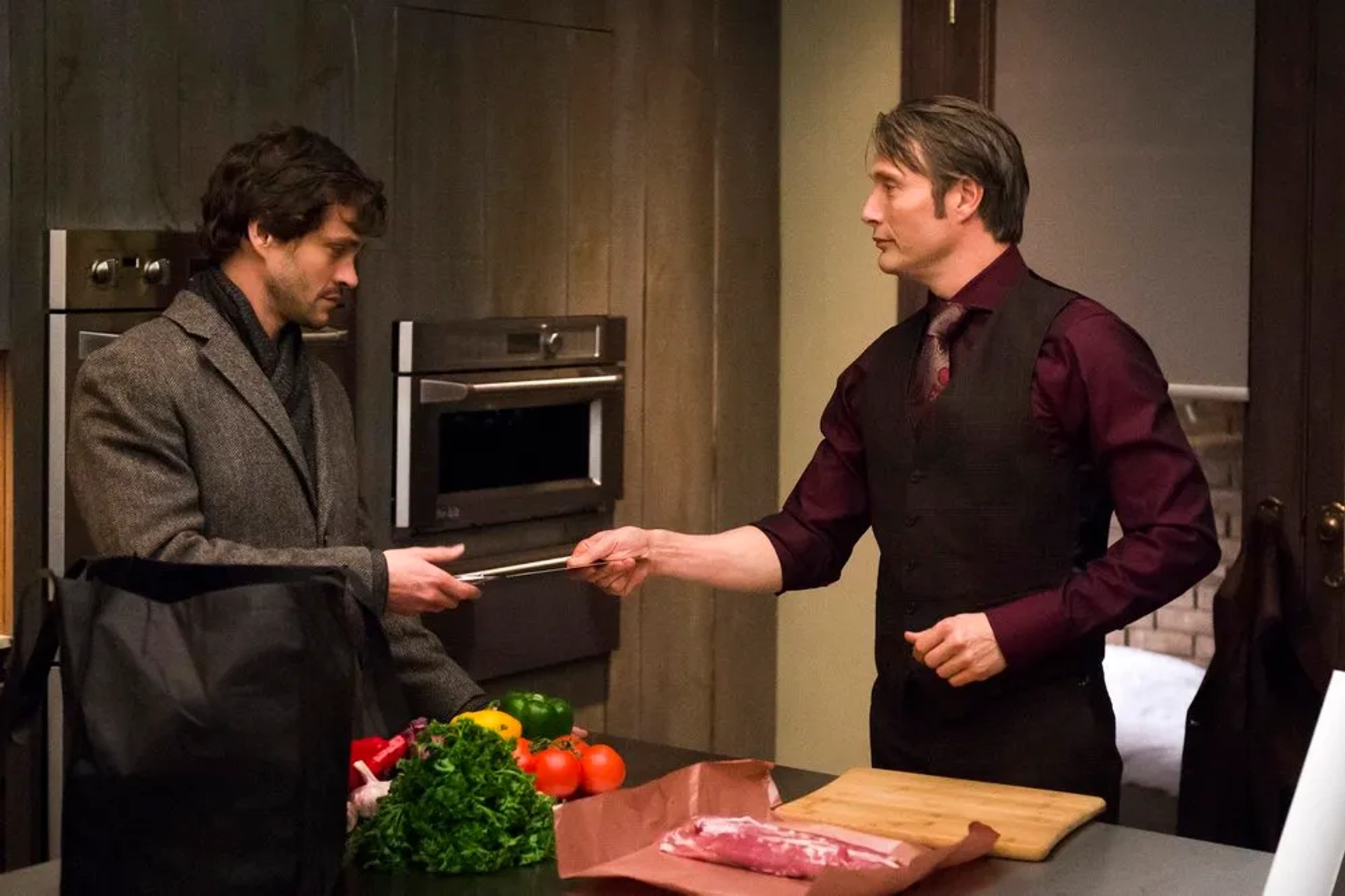 Hugh Dancy and Mads Mikkelsen in Hannibal (2013)