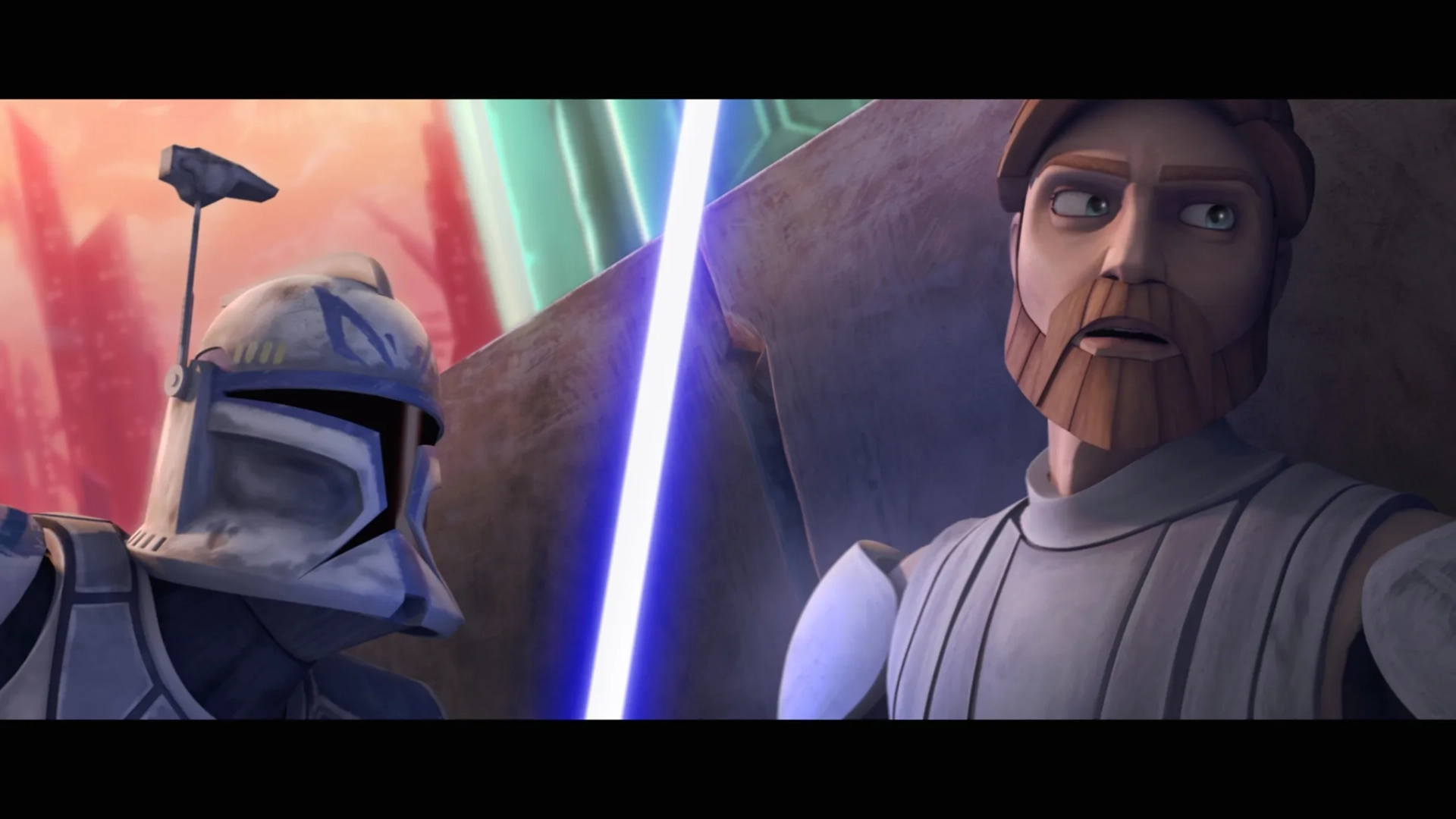 Dee Bradley Baker and James Arnold Taylor in Star Wars: The Clone Wars (2008)