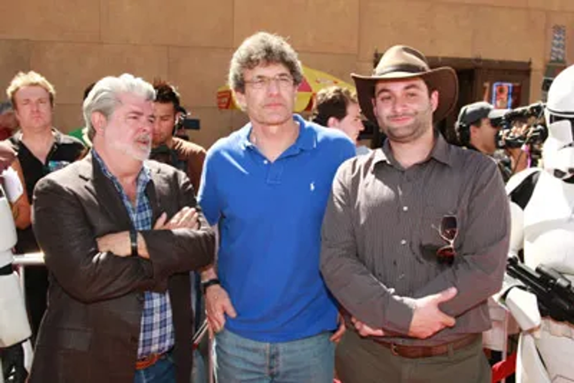 George Lucas, Alan F. Horn, and Dave Filoni at an event for Star Wars: The Clone Wars (2008)