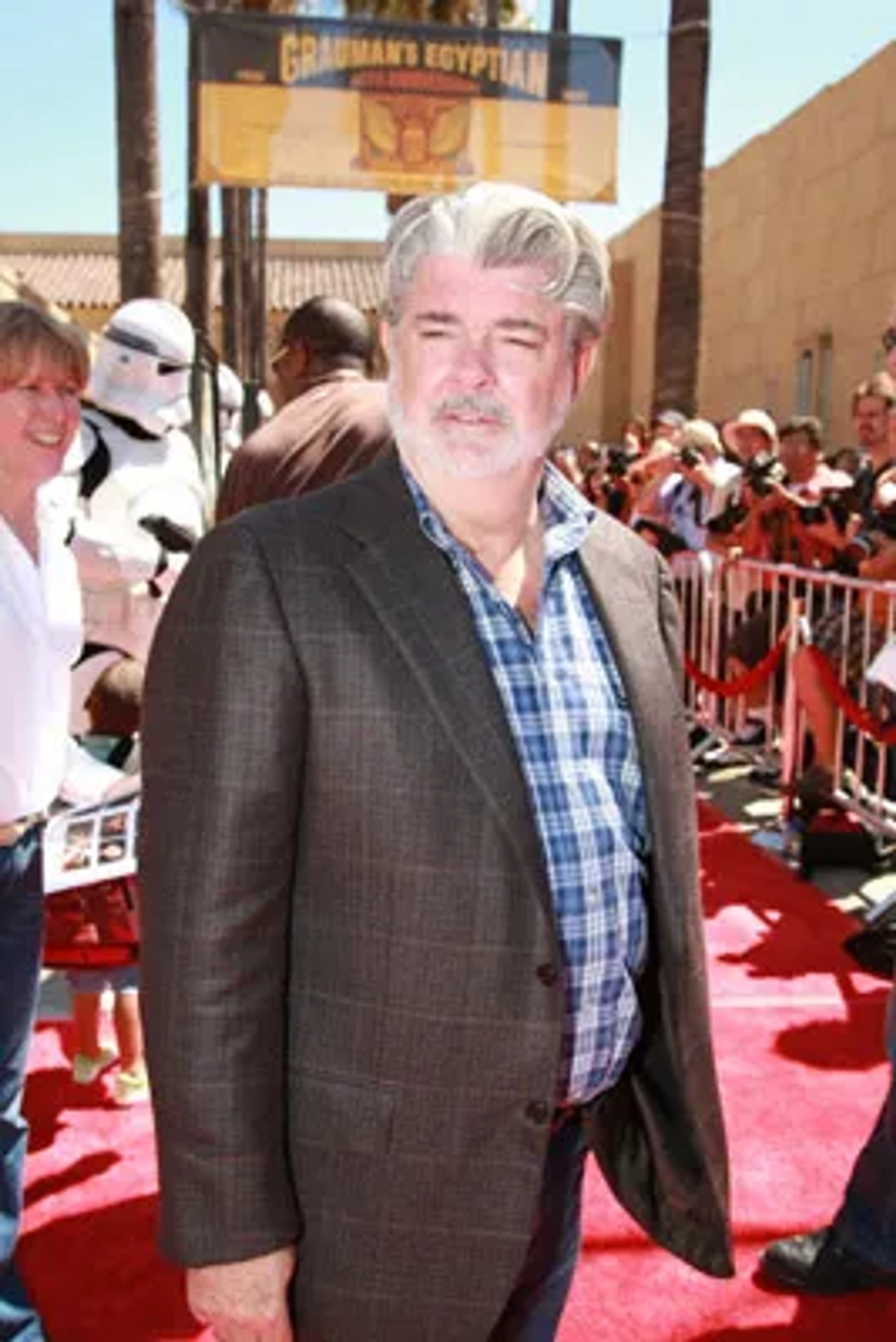 George Lucas at an event for Star Wars: The Clone Wars (2008)