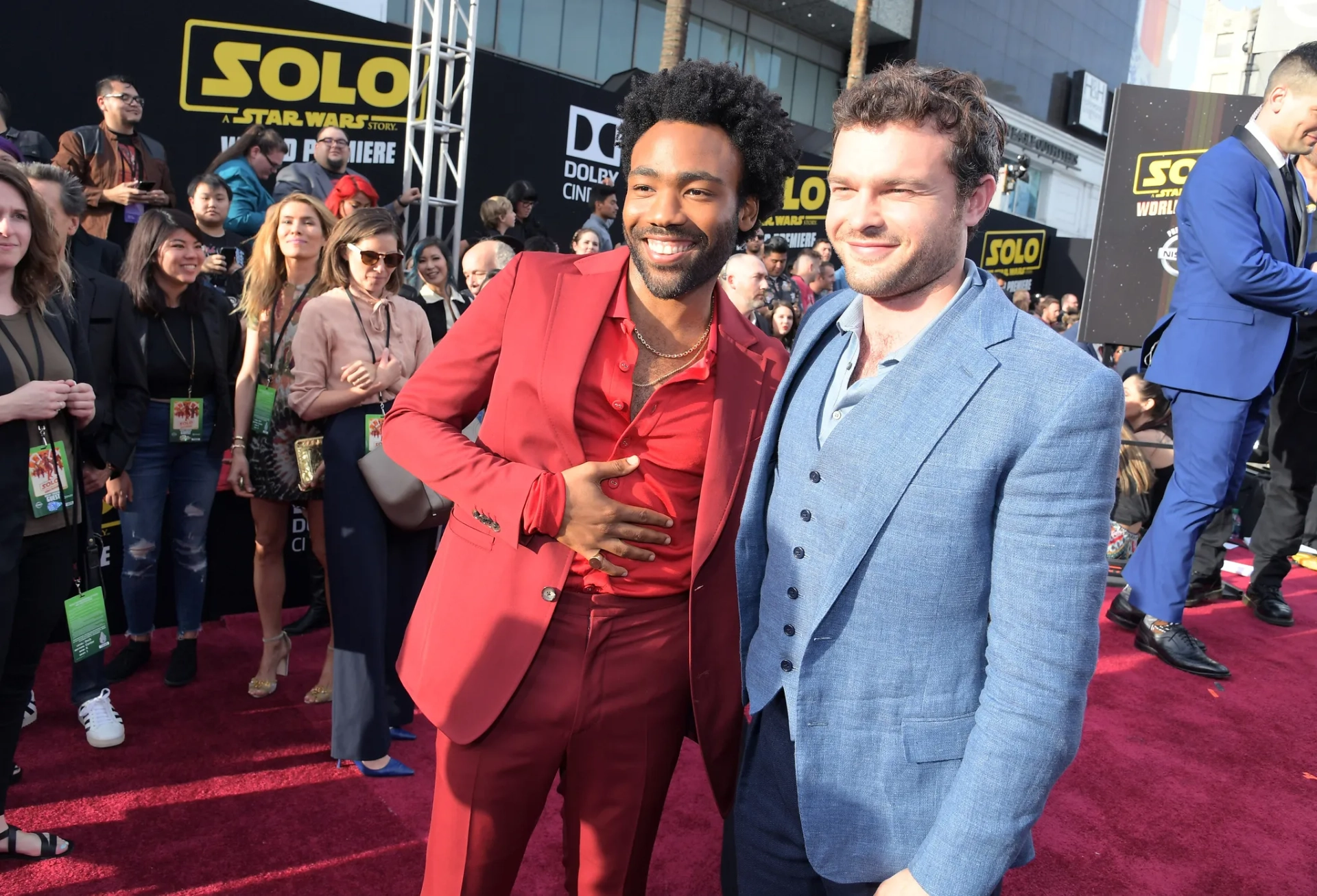 Donald Glover and Alden Ehrenreich at an event for Solo: A Star Wars Story (2018)