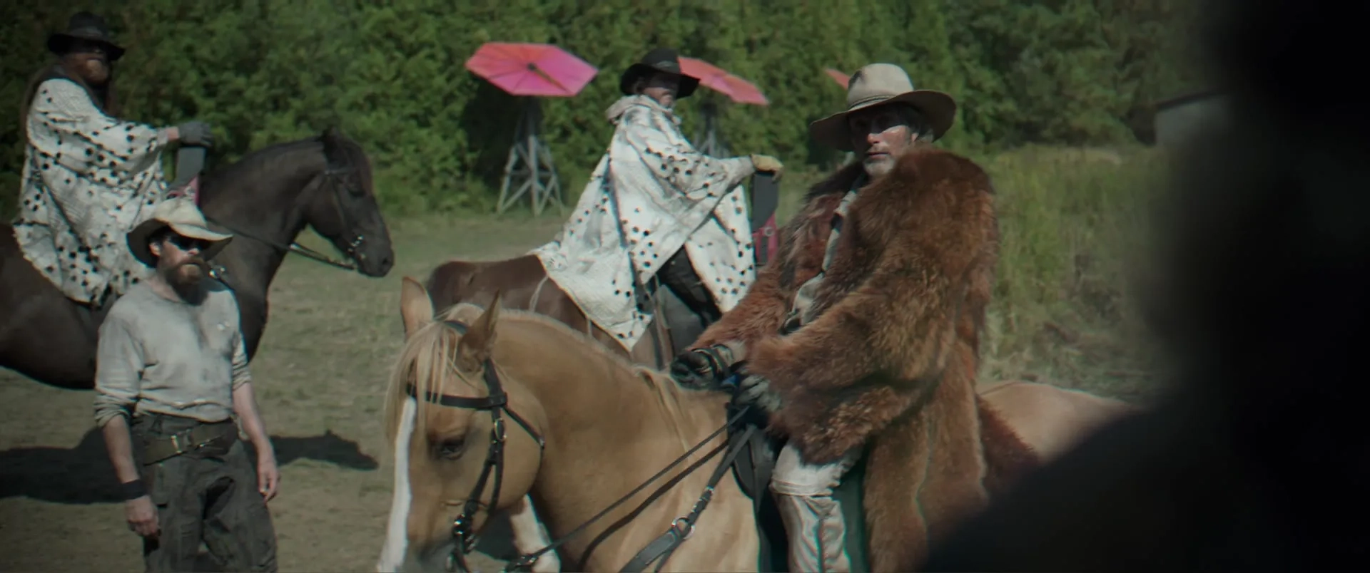 Demián Bichir and Mads Mikkelsen in Chaos Walking (2021)